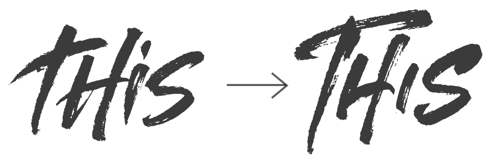 An example using the font ‘Outback’