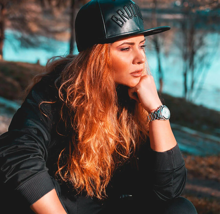 sad woman looking away