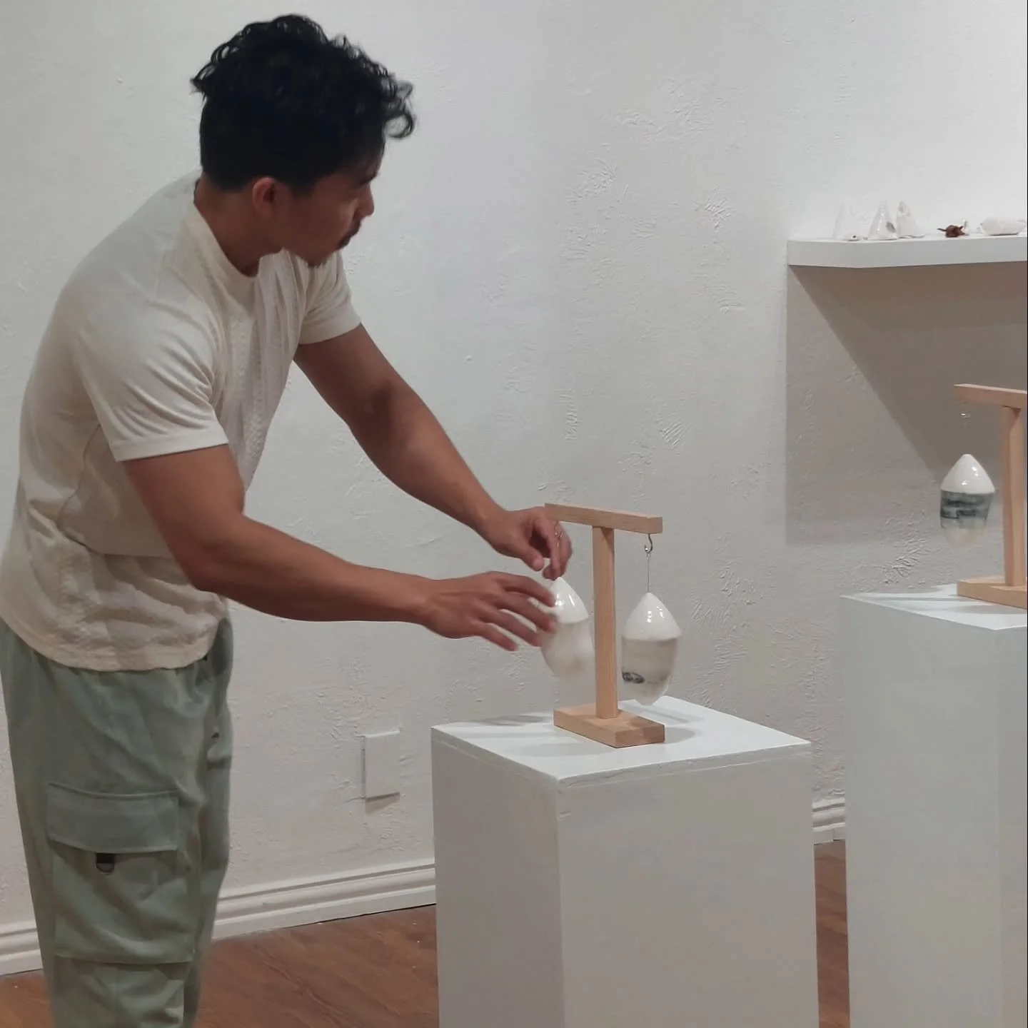 Yesterday, ceramic artist Jack Hein @jackheinceramic finished the install of his new solo exhibition at the Goldmark Cultural Center&rsquo;s Norman Brown Gallery!

"Memory Home" features ceramic sculptures in an installation that explores t
