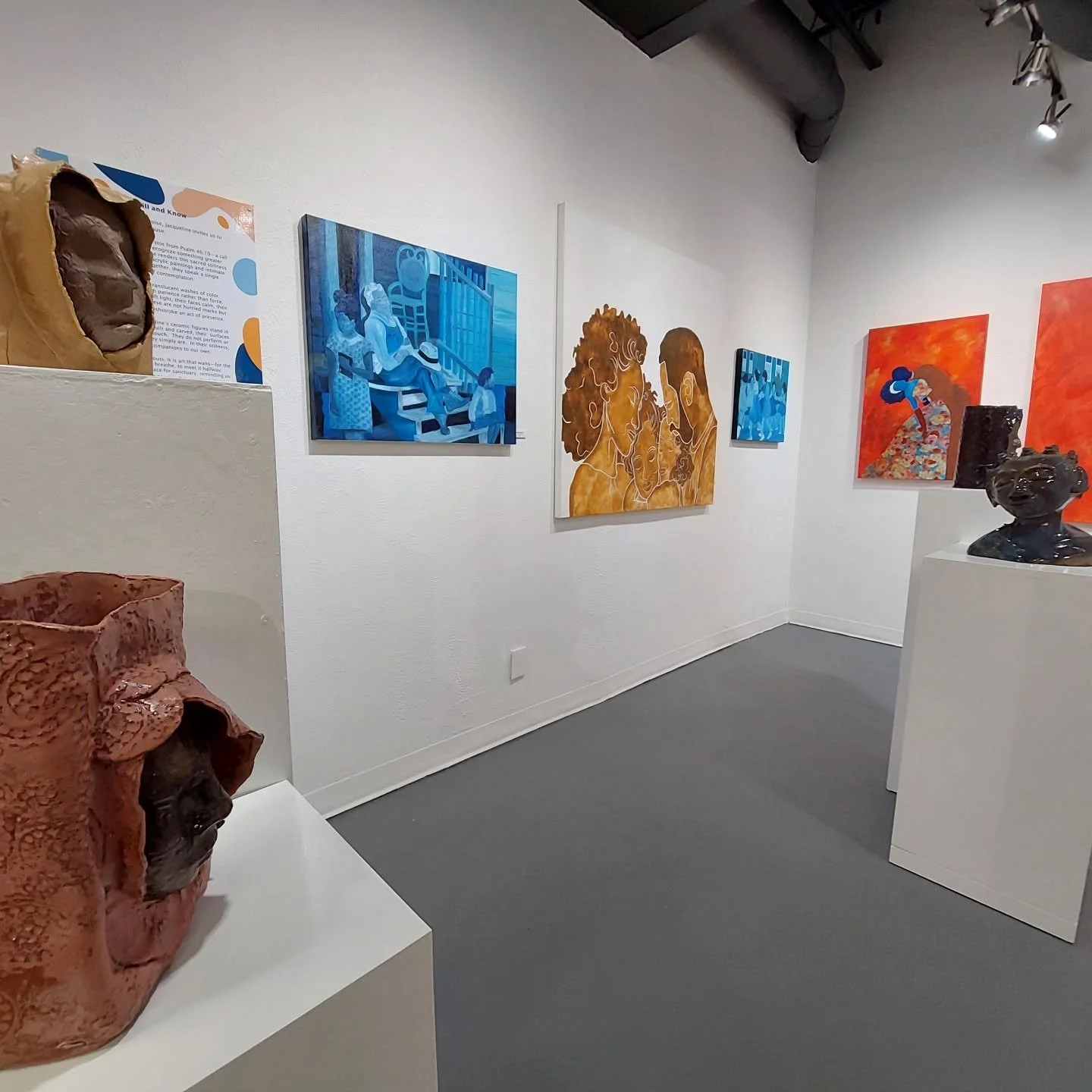 Goldmark artist Jacqueline Jackson @jacque_vjackson finished setting up her new solo exhibition, "Be Still and Know", in the Goldmark Cultural Center's Ruth Andres Gallery yesterday! 

Jacqueline's exhibition features luminous acrylic paint