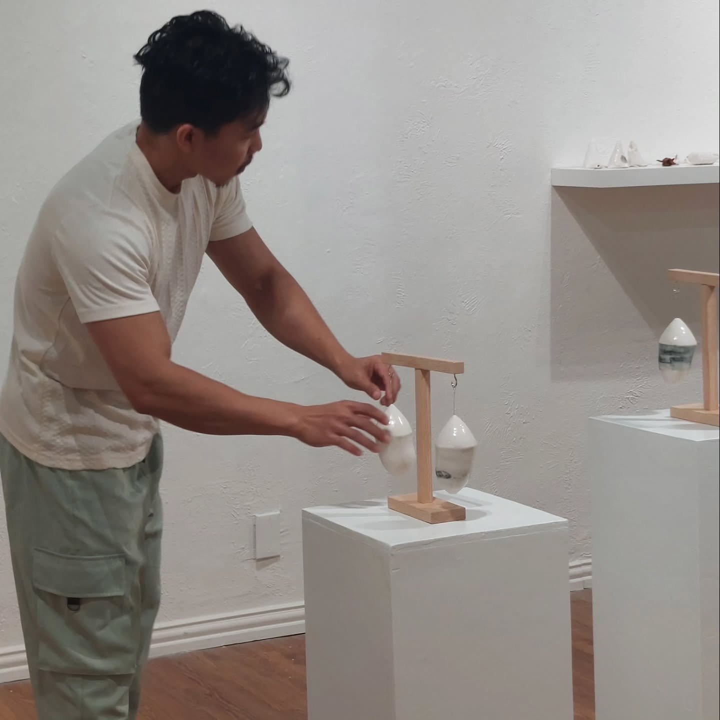 Yesterday, ceramic artist Jack Hein @jackheinceramic finished the install of his new solo exhibition at the Goldmark Cultural Center&rsquo;s Norman Brown Gallery!

"Memory Home" features ceramic sculptures in an installation that explores t