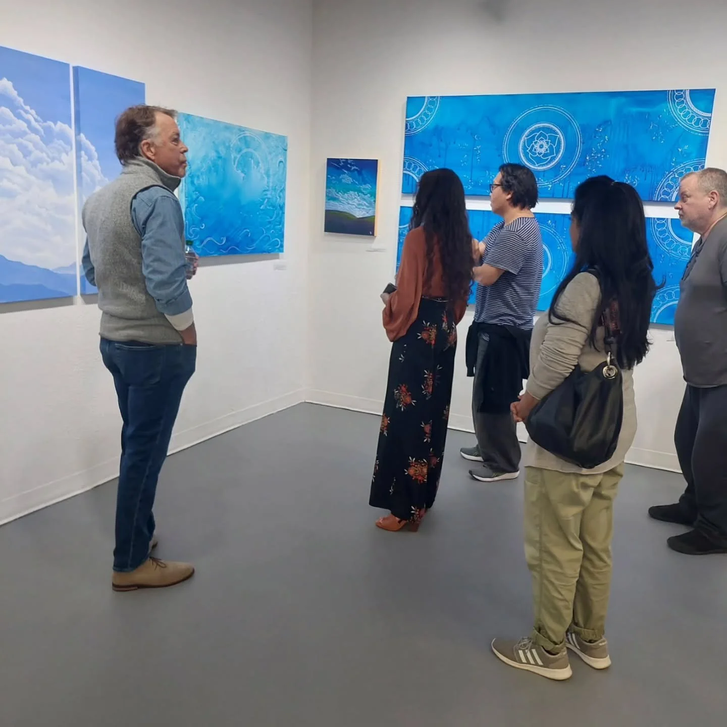We appreciate all the Goldmark artists, friends, and visitors who joined us at the Ruth Andres Gallery for last weekend's closing reception for "Skies of Blue", a solo exhibition of new acrylic paintings by Goldmark artist Blair Duran @blai