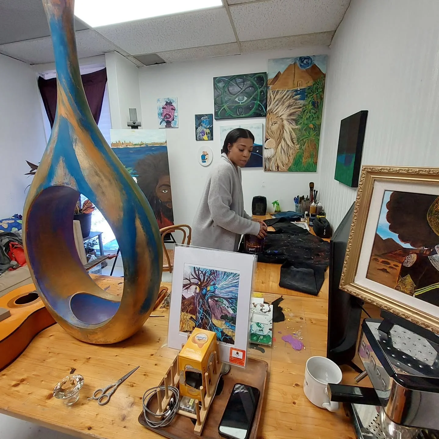 Goldmark artist Angelica Meitzenheimer @madamalmart is one of the 170+ Goldmark artists who will be opening their art studios to visitors during next month's Spring Art Walk on Saturday 4/11 and Sunday 4/12 from 12-5pm both days at the Goldmark Cultu