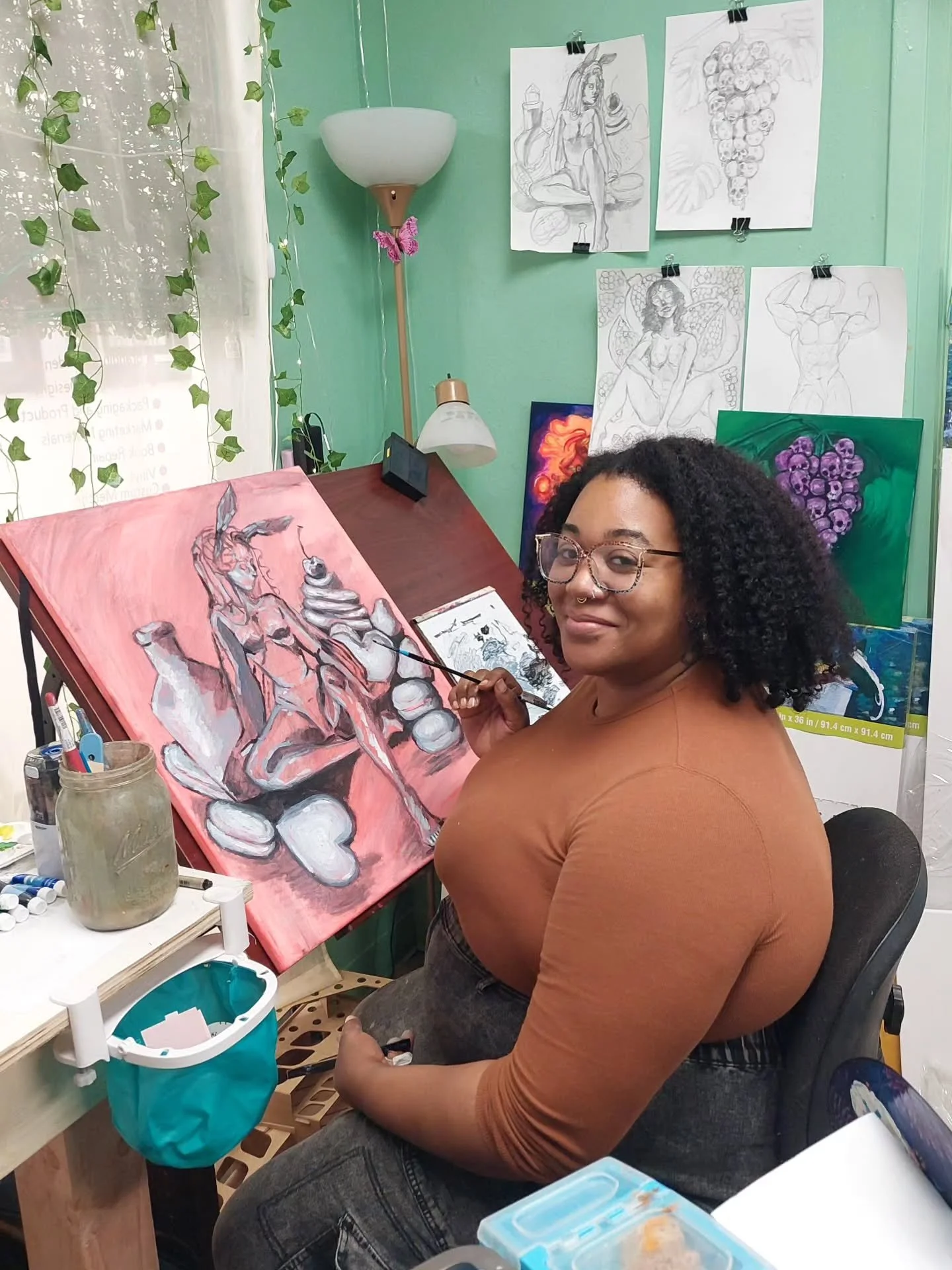 Goldmark artists Azurichaily Araizan @azurichaily_arts and Autumn Fowler are just 2 of the 170+ members of the Goldmark artist community who will be opening their art studios to visitors during this weekend's Spring Art Walk at the Goldmark Cultural 