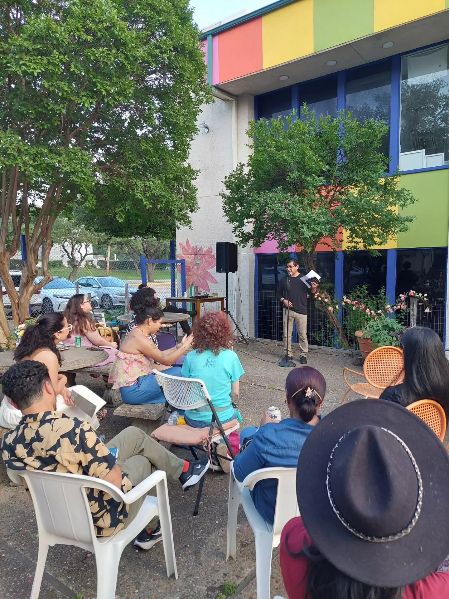 We appreciate everyone who joined us for last Sunday&rsquo;s Poetry Open Mic with Kamilah Valentin @kams_conchispas in the Goldmark Cultural Center's community garden! 

Goldmark artists, friends, and visitors shared their poems, musings, and composi