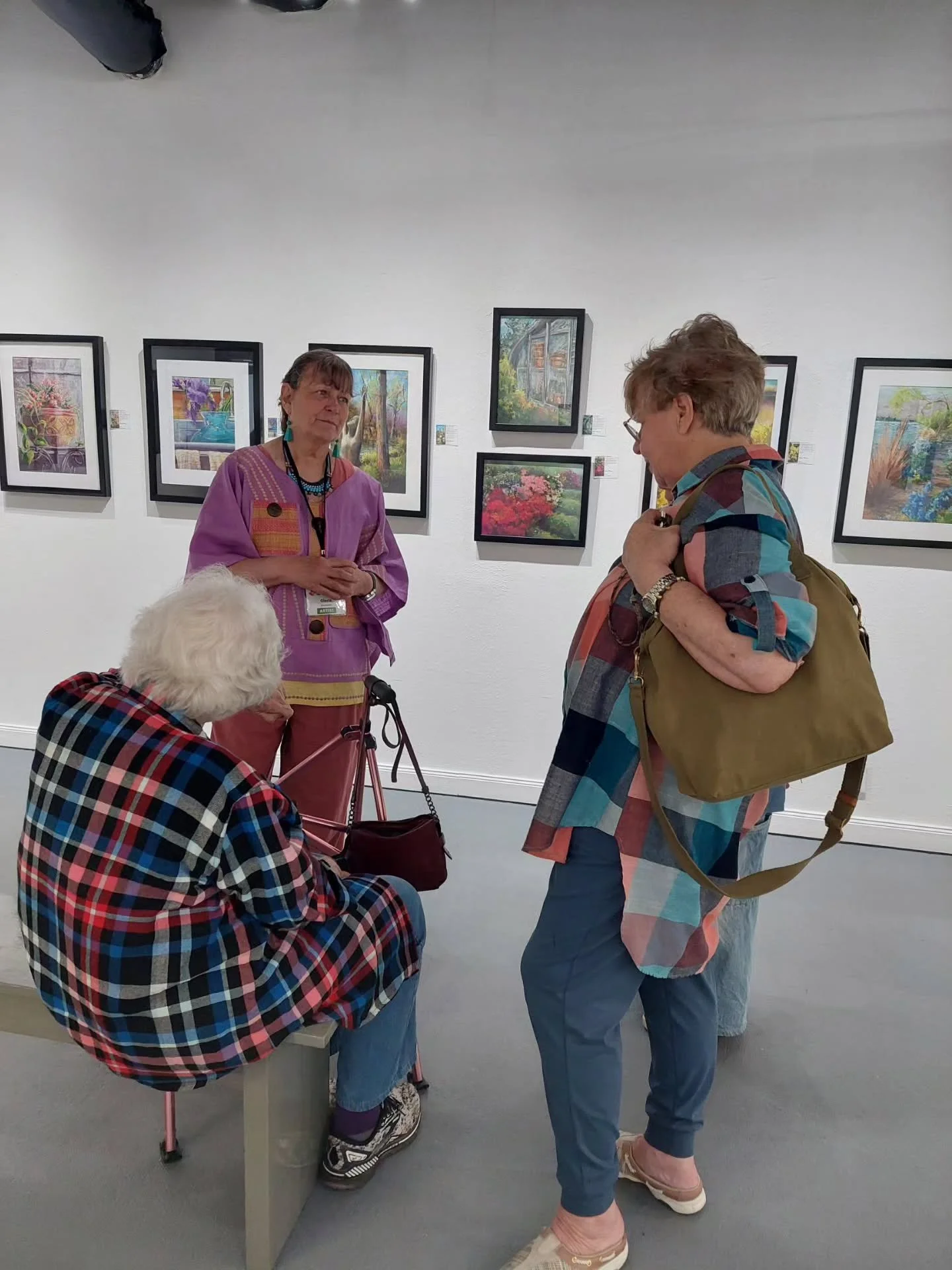 Join us this Thursday 5/7 at 1:15pm for an artist talk presented by Gloria Munson about her exhibition, "Takin' it Easel: Landscapes and Landmarks", in the Goldmark Cultural Center's John H. Milde Gallery! 

Gloria will be speaking about th