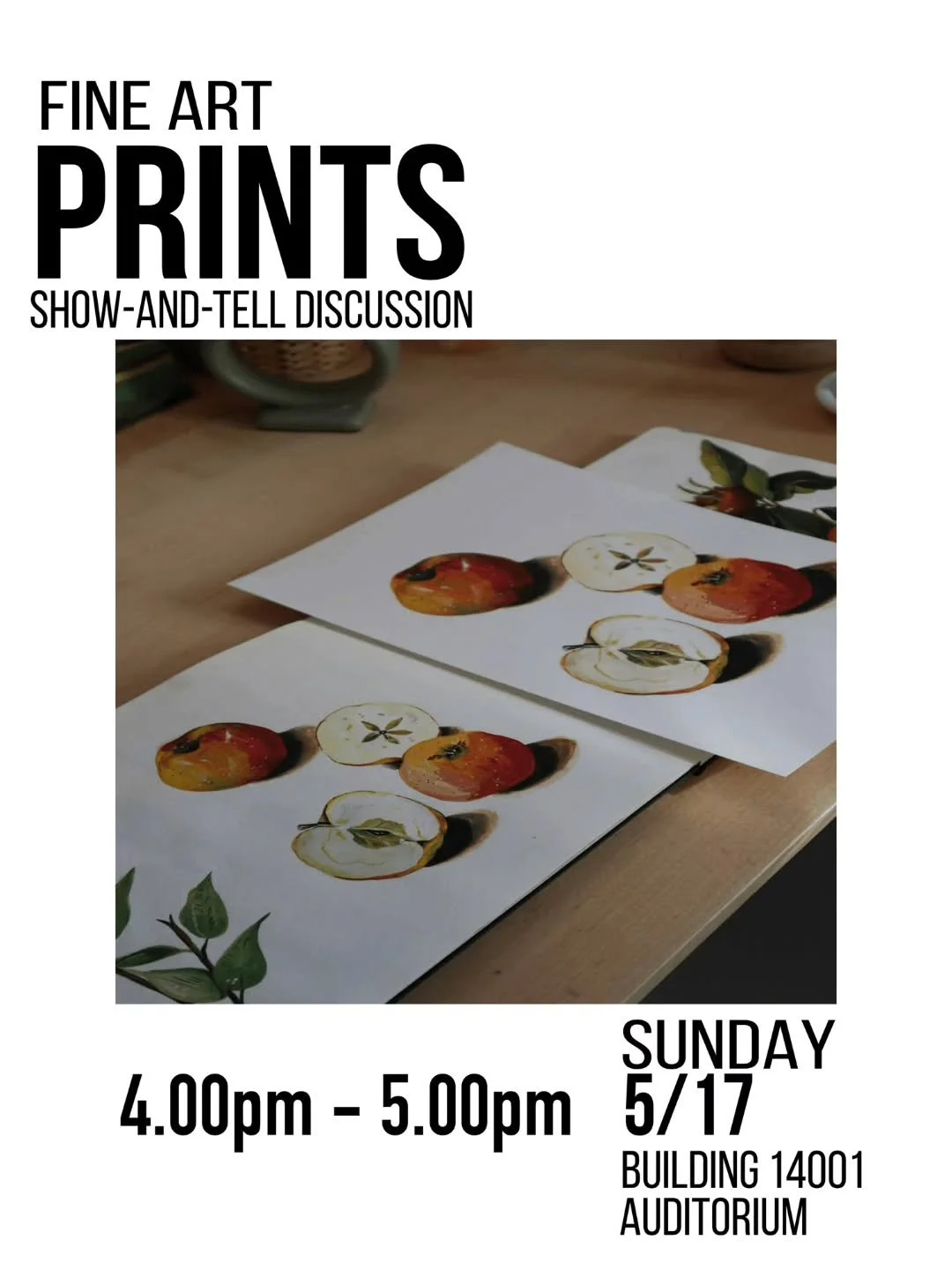This Sunday 5/17 from 4.00pm to 5.00pm, join us at the Goldmark Cultural Center's auditorium for a show-and-tell roundtable discussion all about fine art prints and reproduction prints!

The technology and techniques for making reproduction prints of