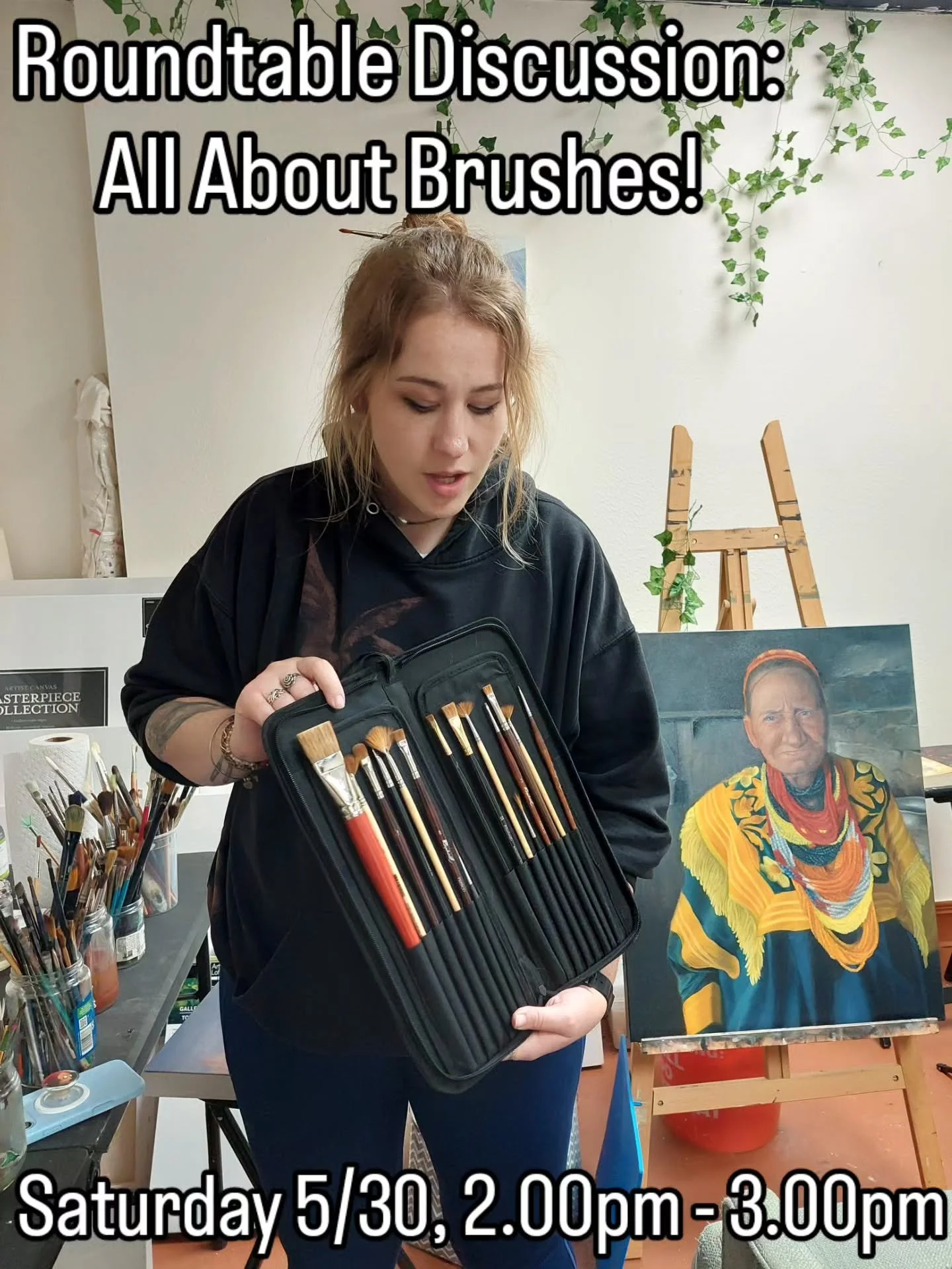 Join us on Saturday 5/30 from 2:00pm - 3:00pm in the Goldmark Cultural Center&rsquo;s auditorium for a show-and-tell roundtable discussion all about brushes, those most essential tools for painters and artists in all mediums!

What types of brushes s