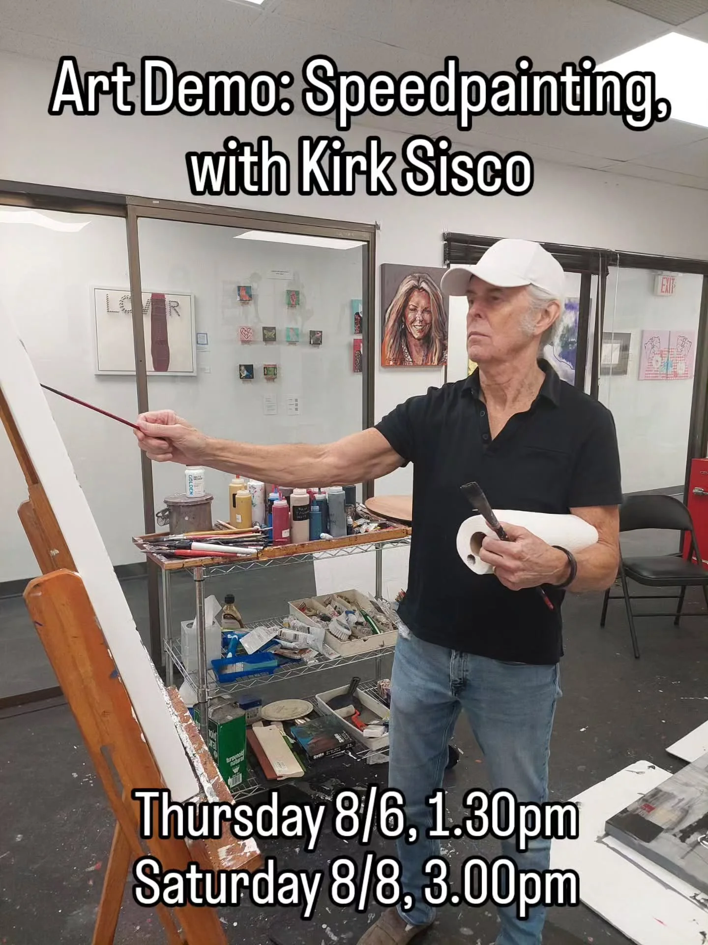 Join us at the Goldmark Cultural Center&rsquo;s Auditorium on Thursday 8/6 at 1:30pm or Saturday 8/8 at 3:00pm for a Speedpainting Demo presented by Goldmark artist Kirk Sisco!

This is one of our last art events before the Goldmark artist community 