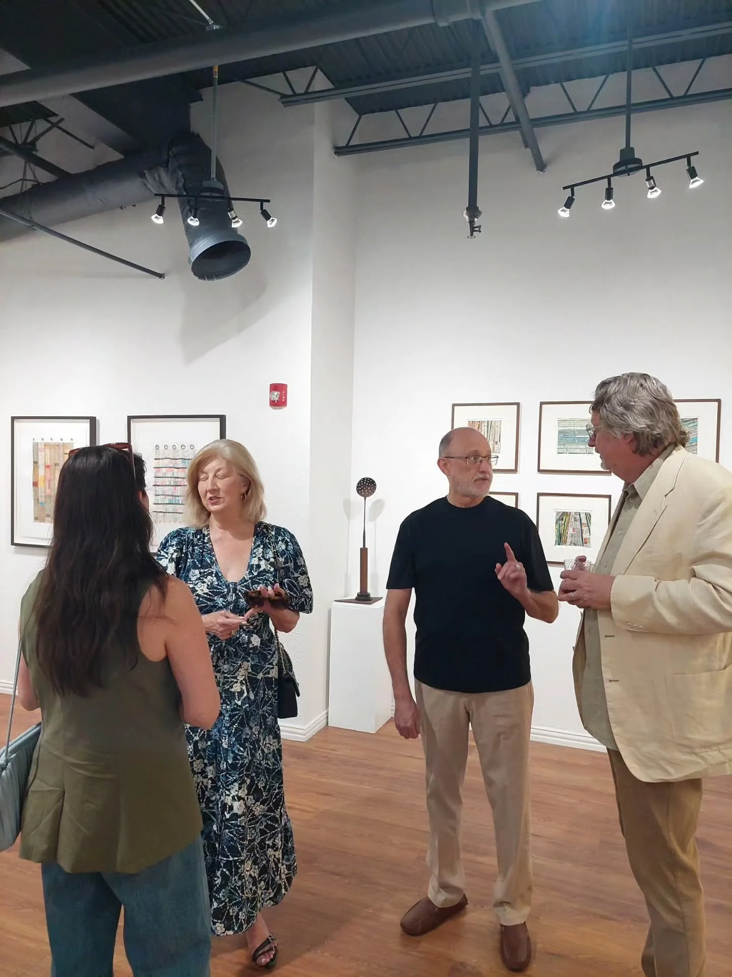 We appreciate everyone who joined us for last month's opening reception for "Trainscapes: Travels of the Mind", a solo exhibition of new paintings, sculptures, and collages by Goldmark artist Hugh DeWitte @hdewitte1 !

If you haven't seen t