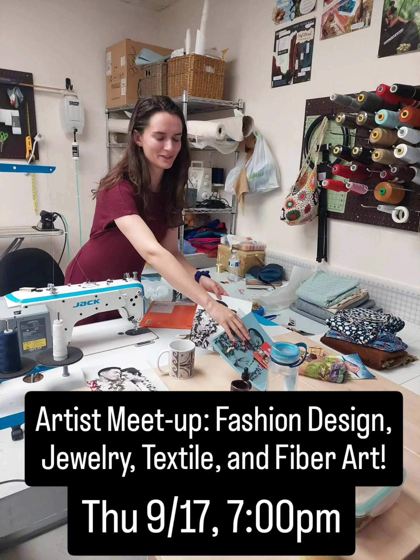 The Goldmark artist community currently includes many artists working in fashion design, jewelry, fabric, textile, fiber, sewing, embroidery, etc, and an introductory meet-up this month could be helpful for future collaboration and resource sharing.
