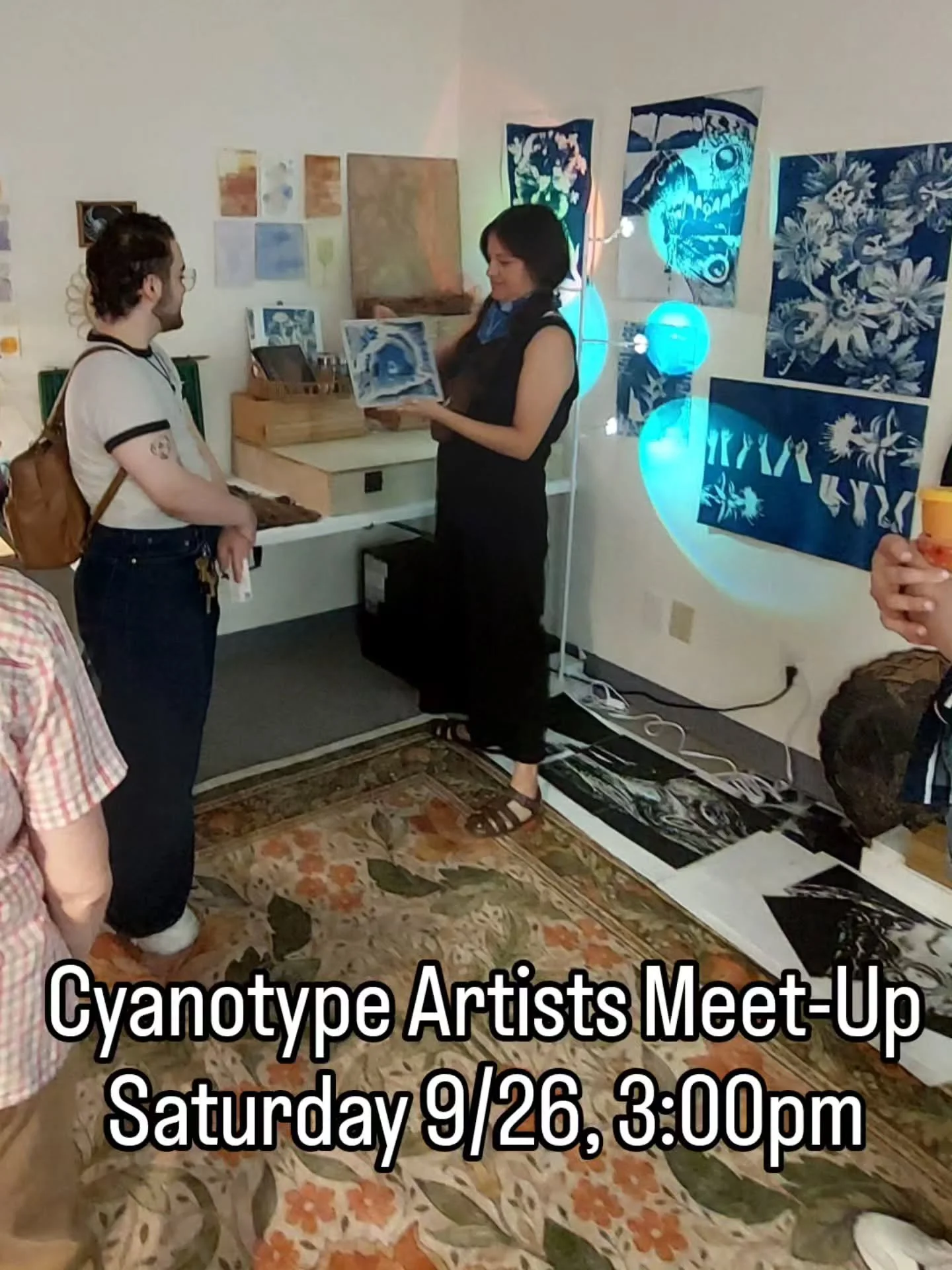 Join us at the Goldmark Cultural Center this Saturday 9/26 at 3.00pm for a Cyanotype Artists' Meet-Up!

The Goldmark artist community has always included many artists working with cyanotype photos and process, so an introductory meet-up on World Cyan