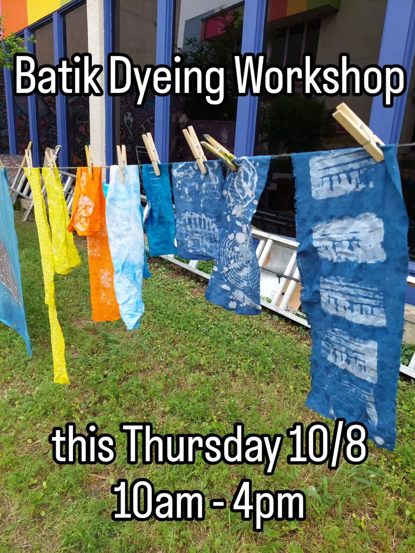 Join us at the Goldmark Cultural Center this Thursday 10/8 from 10am - 4pm for a special workshop on African Resist Textiles, with a focus on Tie-dye/Batik Technique, presented by Goldmark artist Susan Sponsler-Carstarphen @susansponslercarstarphen !