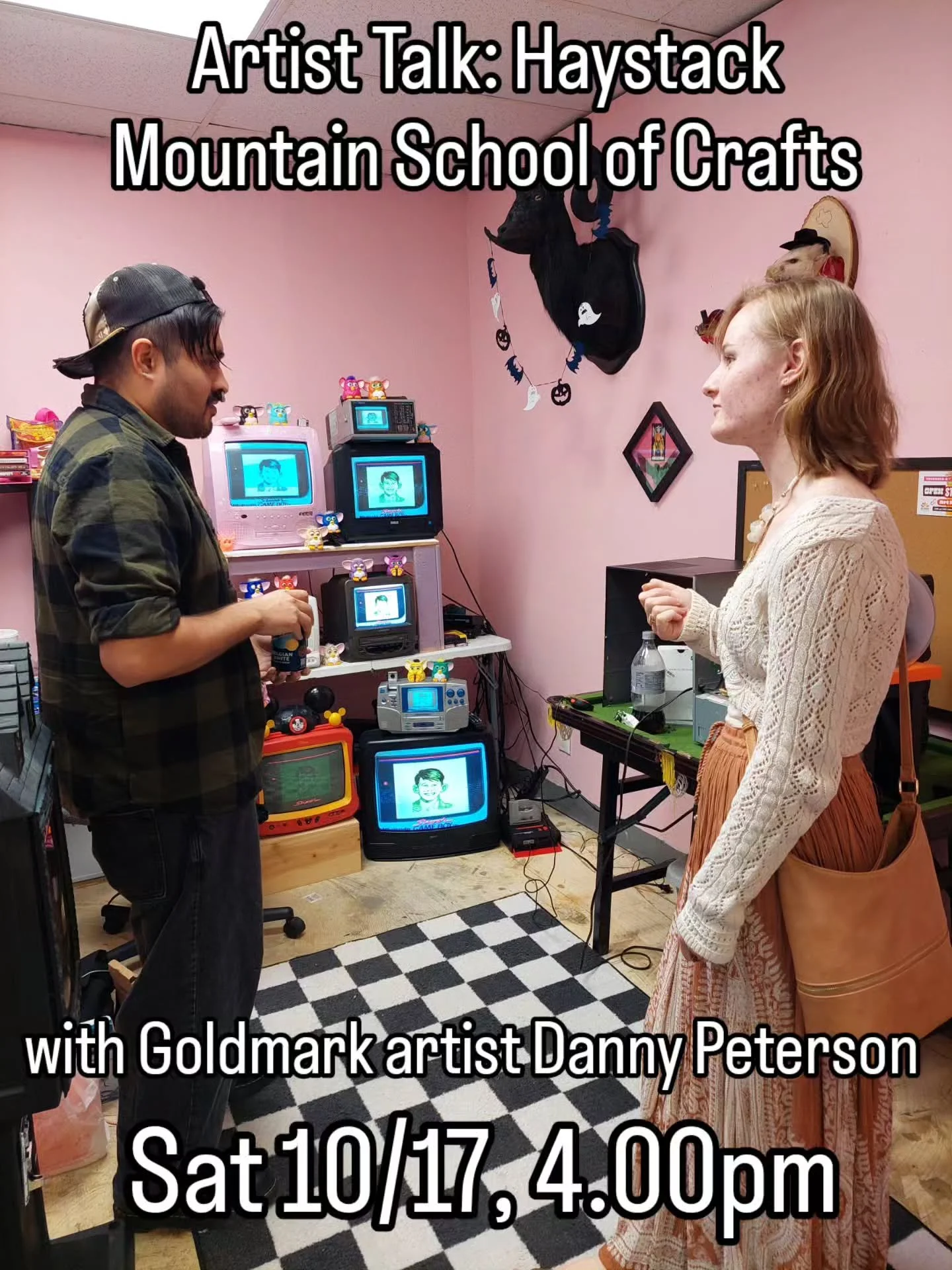 Join us at the Goldmark Cultural Center's Auditorium this Saturday 10/17 at 4.00pm an artist talk presented by Goldmark artist Danny Peterson @ratking.insta ! 

Danny will be speaking about his recent experiences as a participant in an artist residen