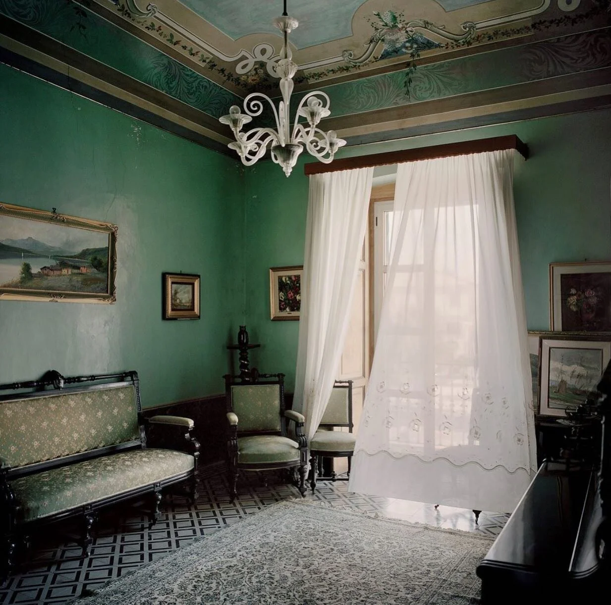Dreamy vignette in Switzerland-based Italian art curator...repost via @tmagazine #designinspiration #draperydetails