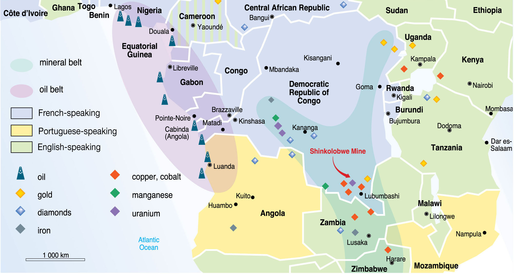 Производители нефти в африке. Полезные ископаемые Конго на карте. Карта полезных ископаемых Демократическая Республика Конго. Карта полезных ископаемых Конго. Демократическая Республика Конго полезные ископаемые.