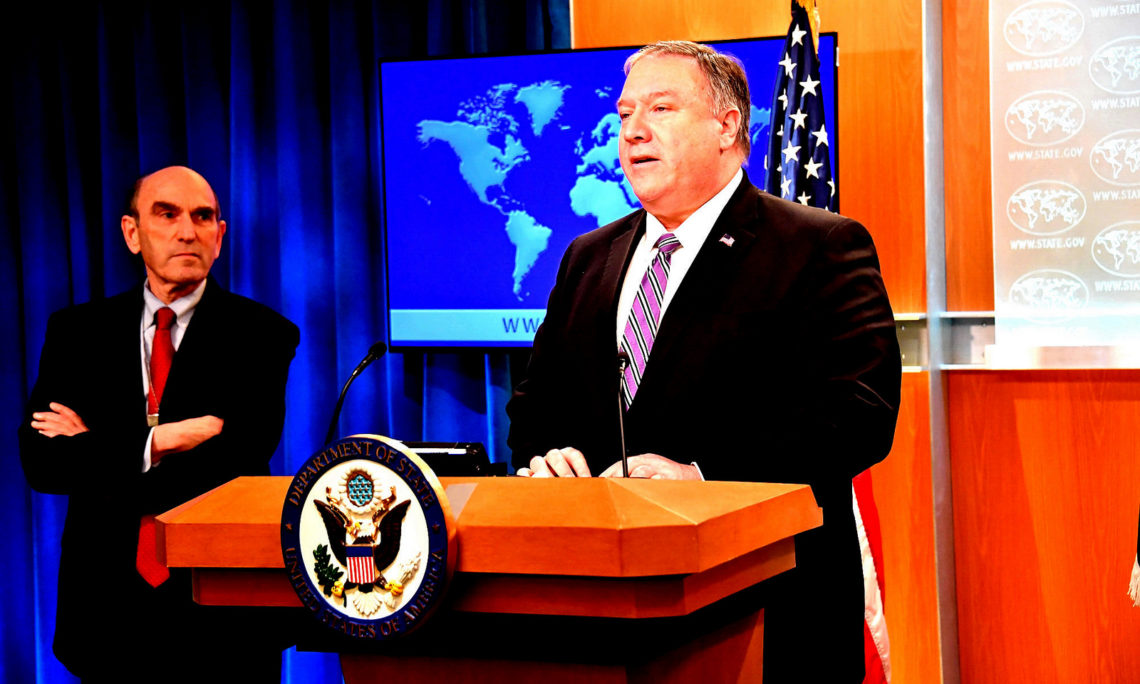 U.S. Secretary of State Pompeo gives remarks to the Organization of American States on the crisis in Venezuela. (US Mission to the OAS)