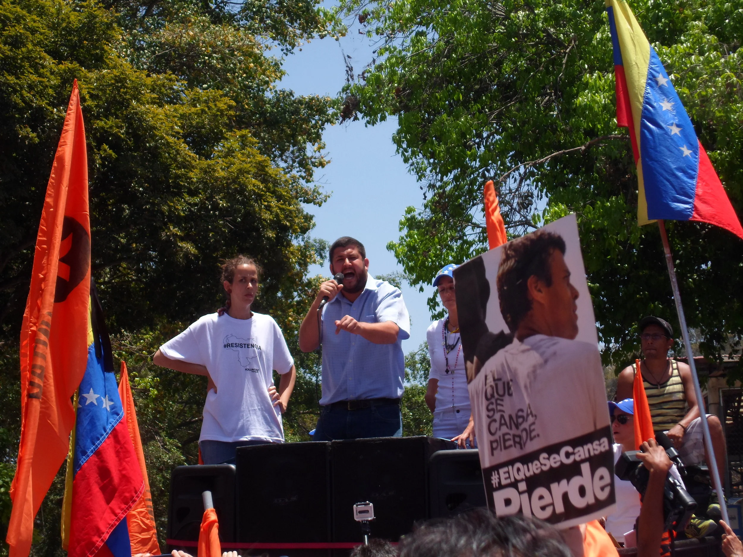 David Smolansky speaks at an opposition rally in Venezuela in 2014. (Wikimedia Commons)