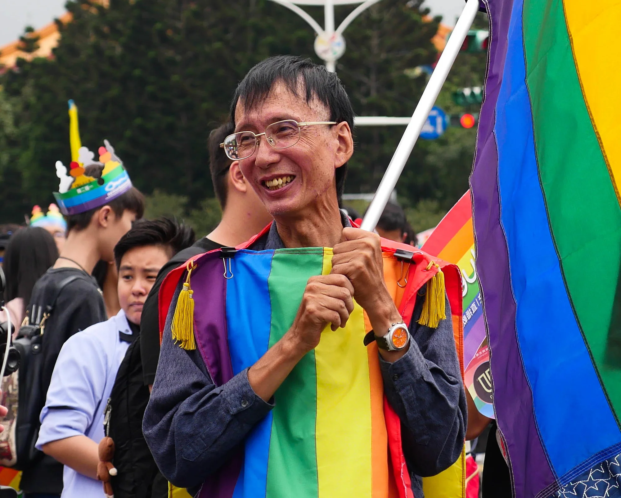 LGBT rights activist Chi Chia-wei participates in a Pride march in Taipei. (Wikimedia Commons)