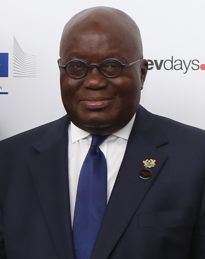 Ghanaian President Nana Akufo-Addo is photographed at an event.