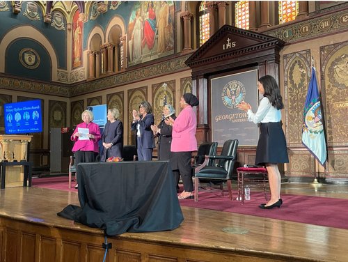 Georgetown, Hillary Clinton Honor Journalist Christiane Amanpour