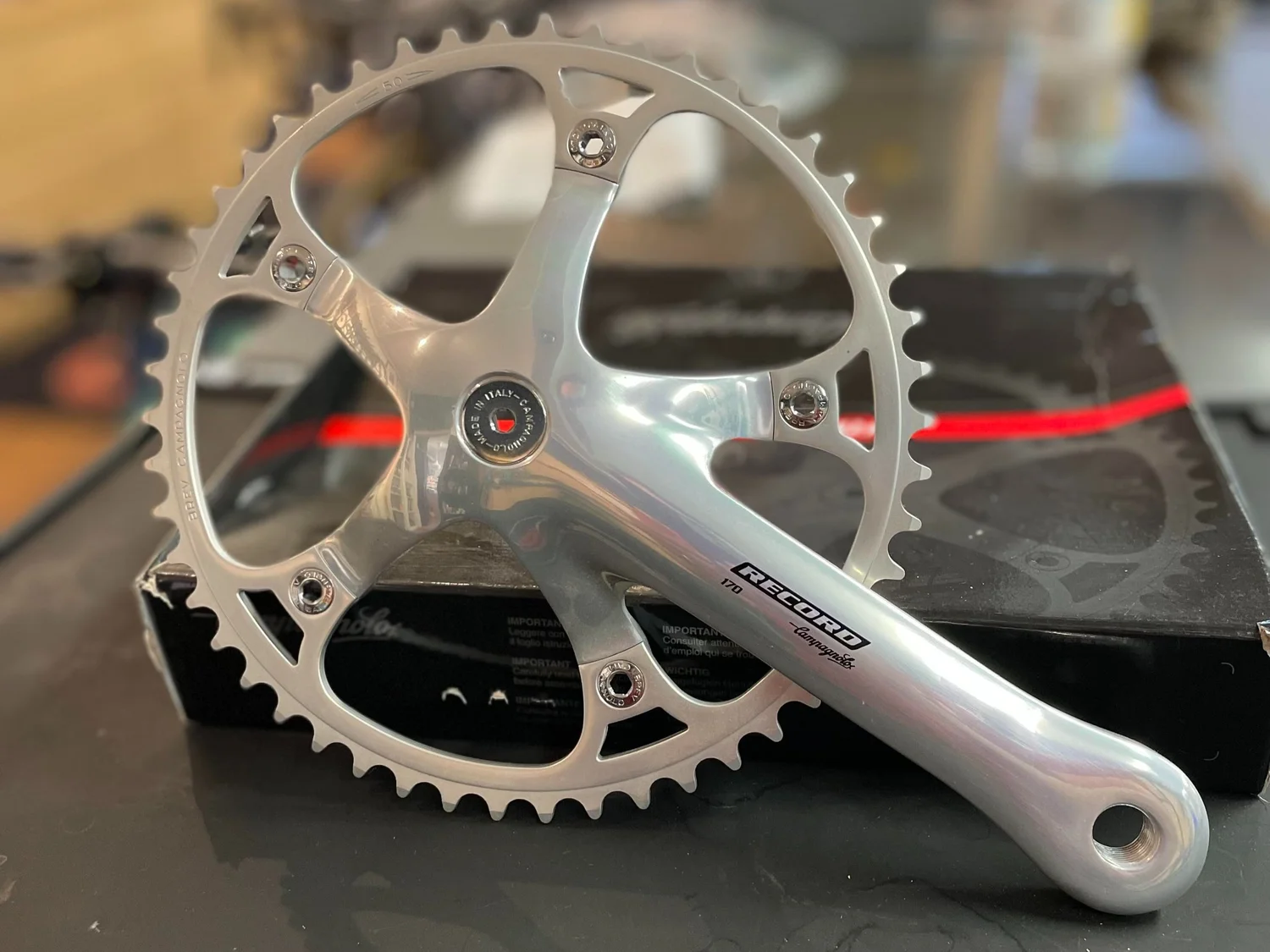 Single Speed Campagnolo Record Track Crankset Campagnolo RECORD