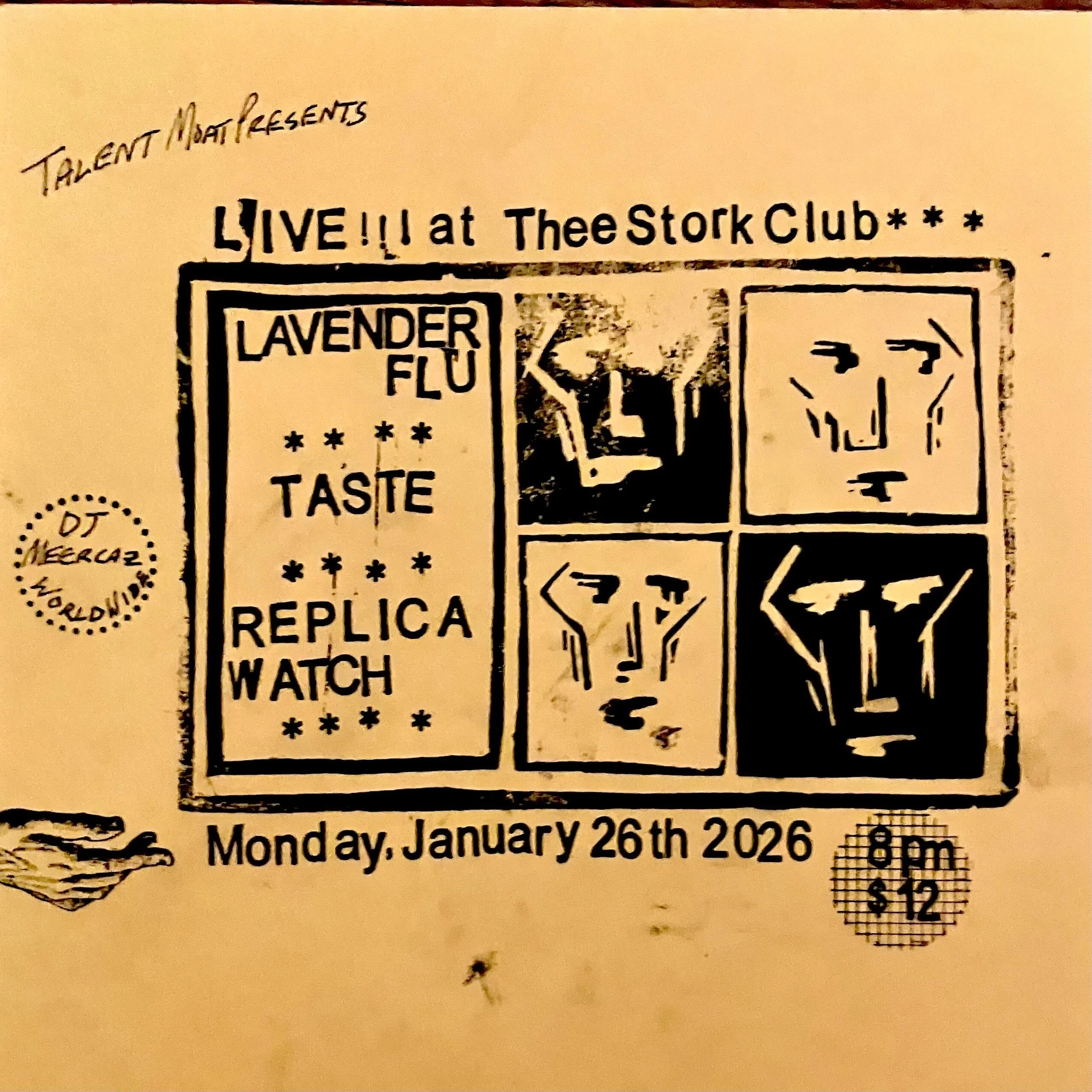 The Lavender Flu, Taste, Replica Watch, DJ Meercaz at Stork Club