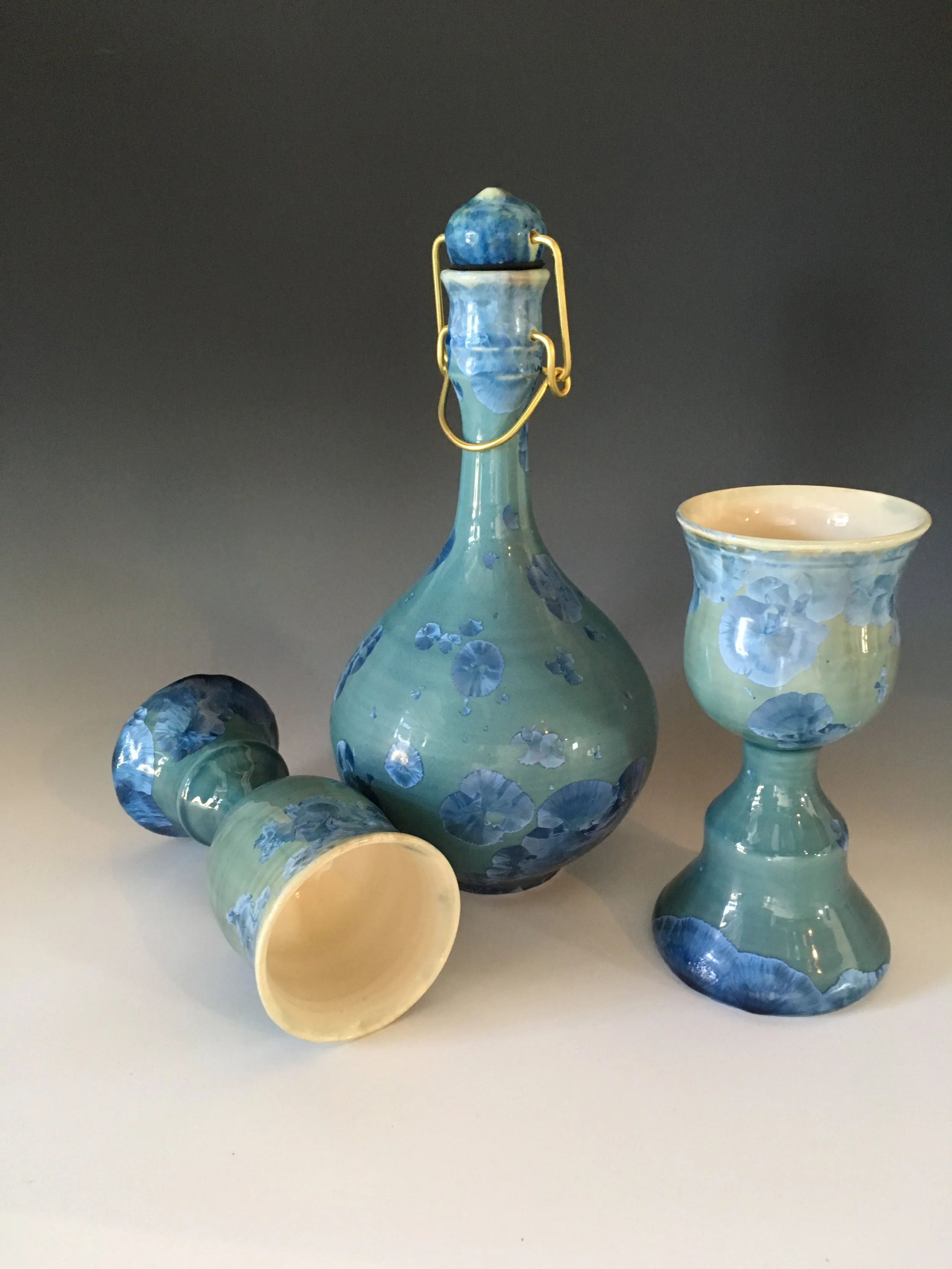 light green decanter and goblets.JPG