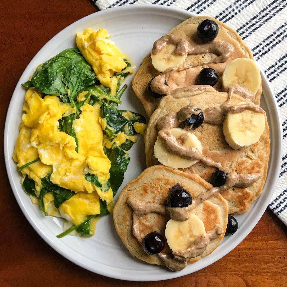 Cinnamon Bun Banana Pancakes Emmys Yummys