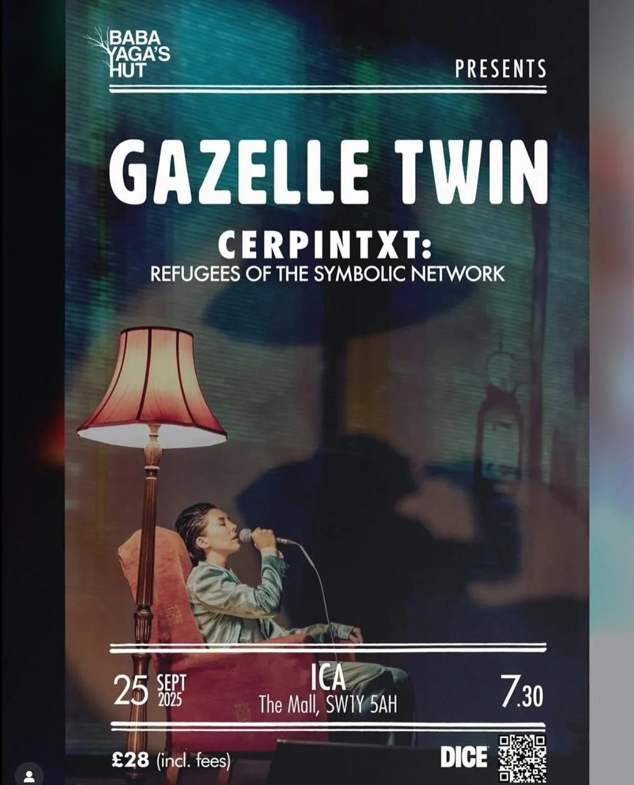 Next week: @gazelletwin at the @icalondon with her last ever performance of the acclaimed Black Dog album.

British composer, producer and performer Elizabeth Bernholz developed Gazelle Twin in 2009, as the moniker under which she has since released 