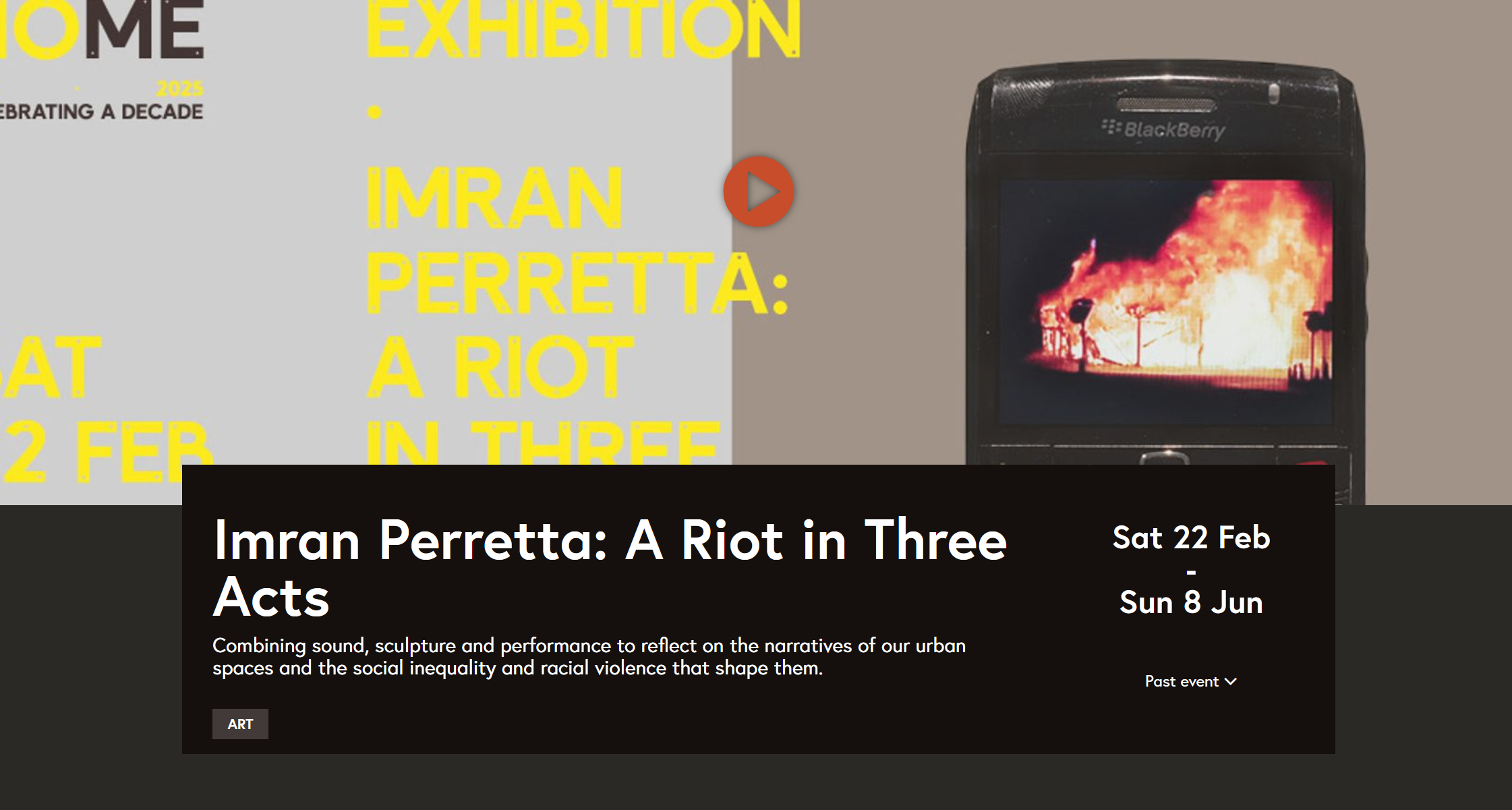 Imran Perretta Announces A Riot in Three Acts at Home, Manchester
