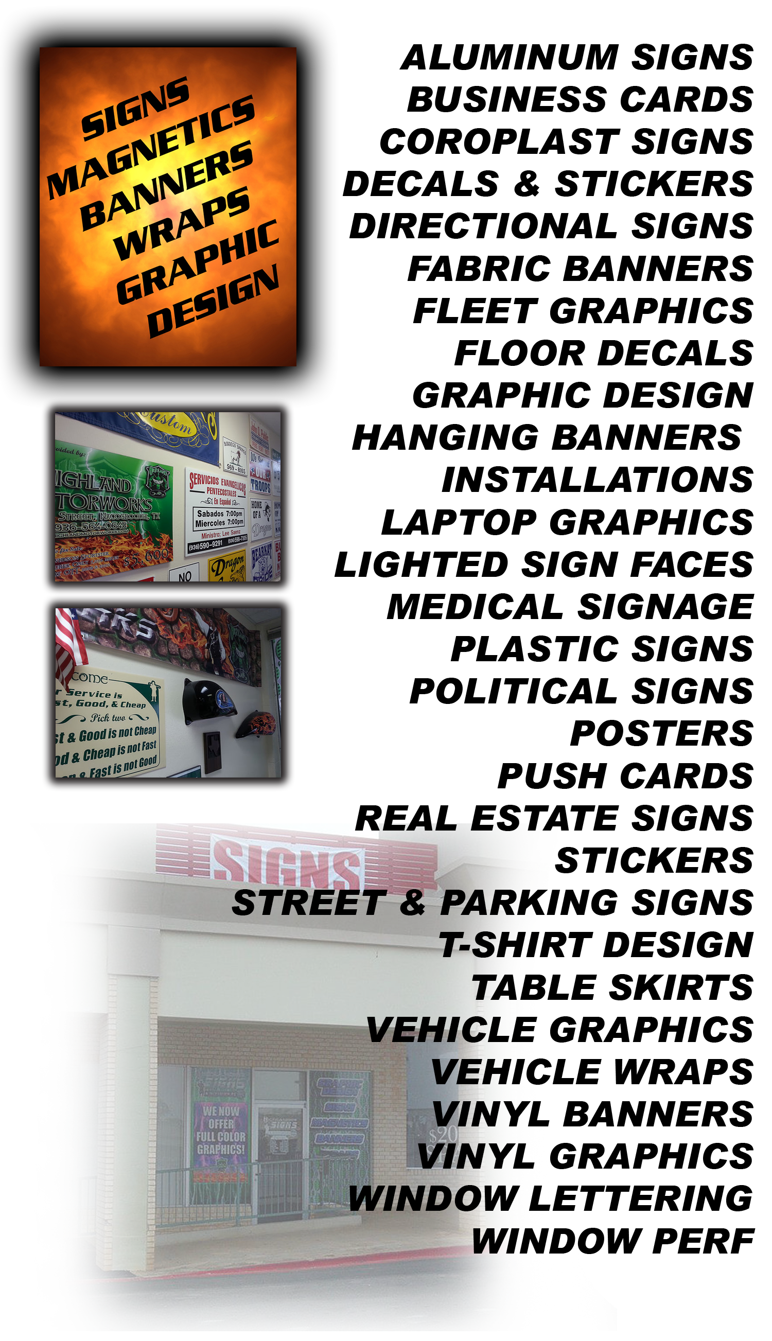 Services Highlander Signs Nacogdoches Tx Signs Banners