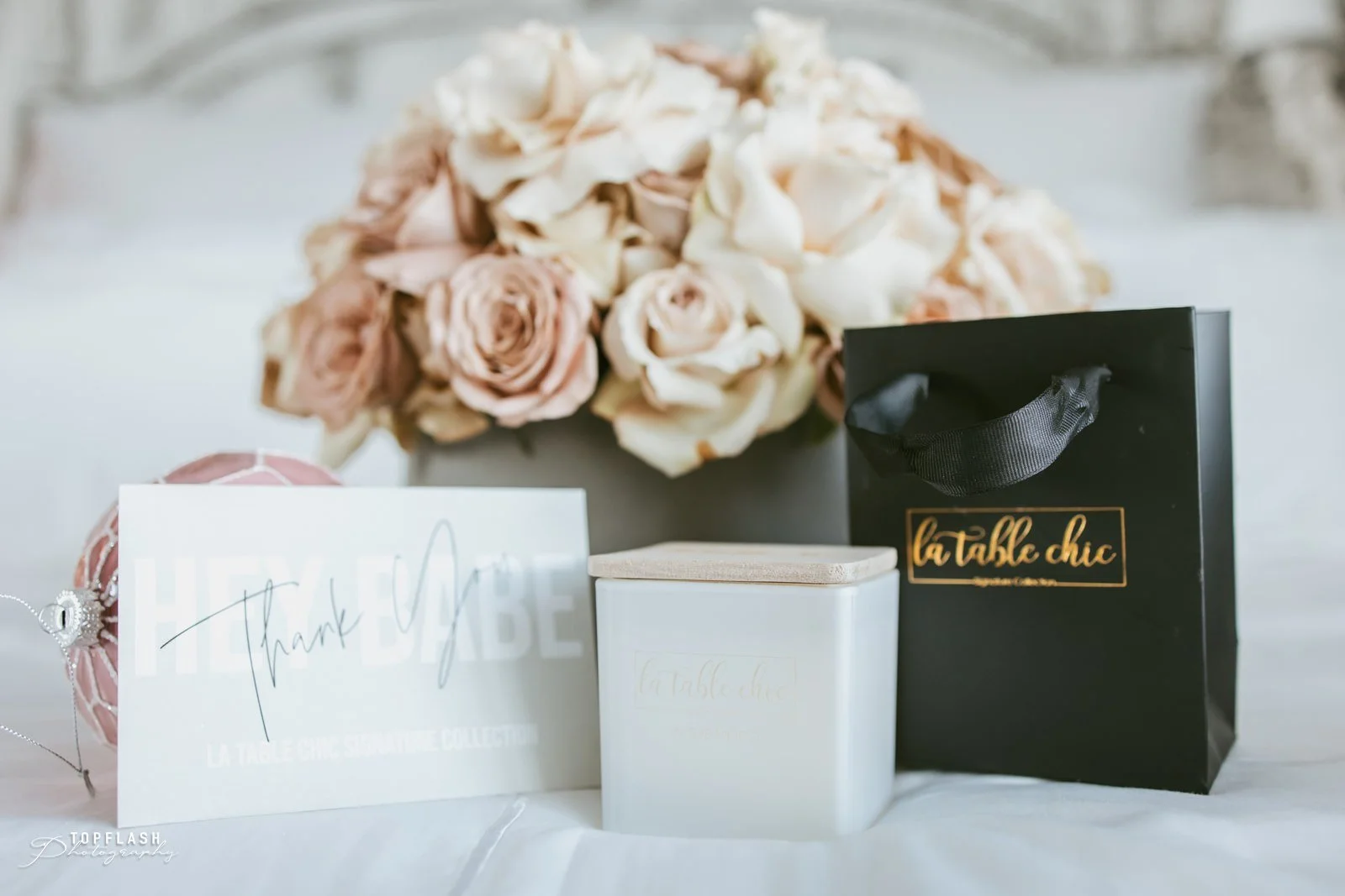 LTC  candle & Flower combo