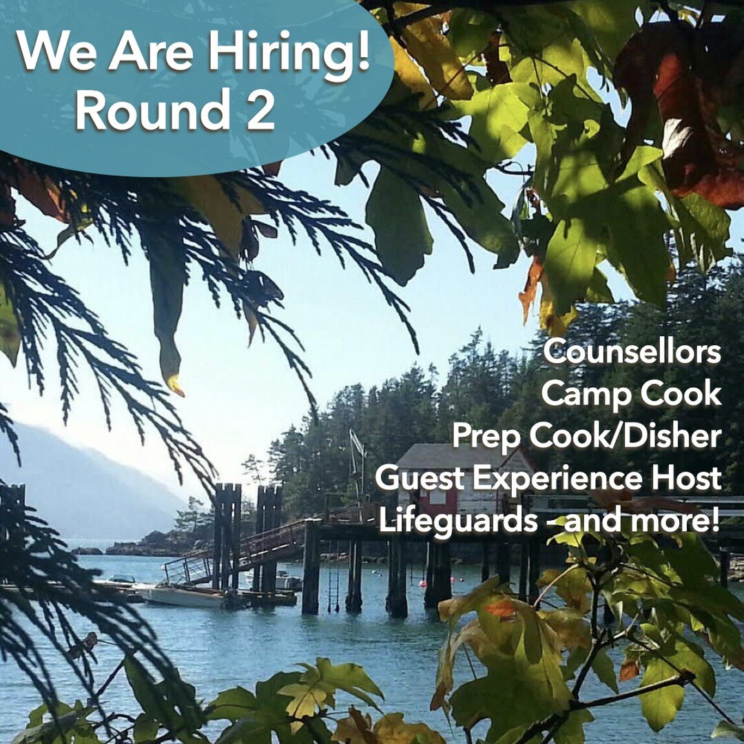 We have done one successful round of hiring, and are now looking to fill a few more positions: 

Garden Coordinator - Camp Cook - Camp Counsellor - Head Lifeguard - Lifeguard - Program Coordinator - Prep Cook/Disher - Guest Experience Host. 

Fircom 