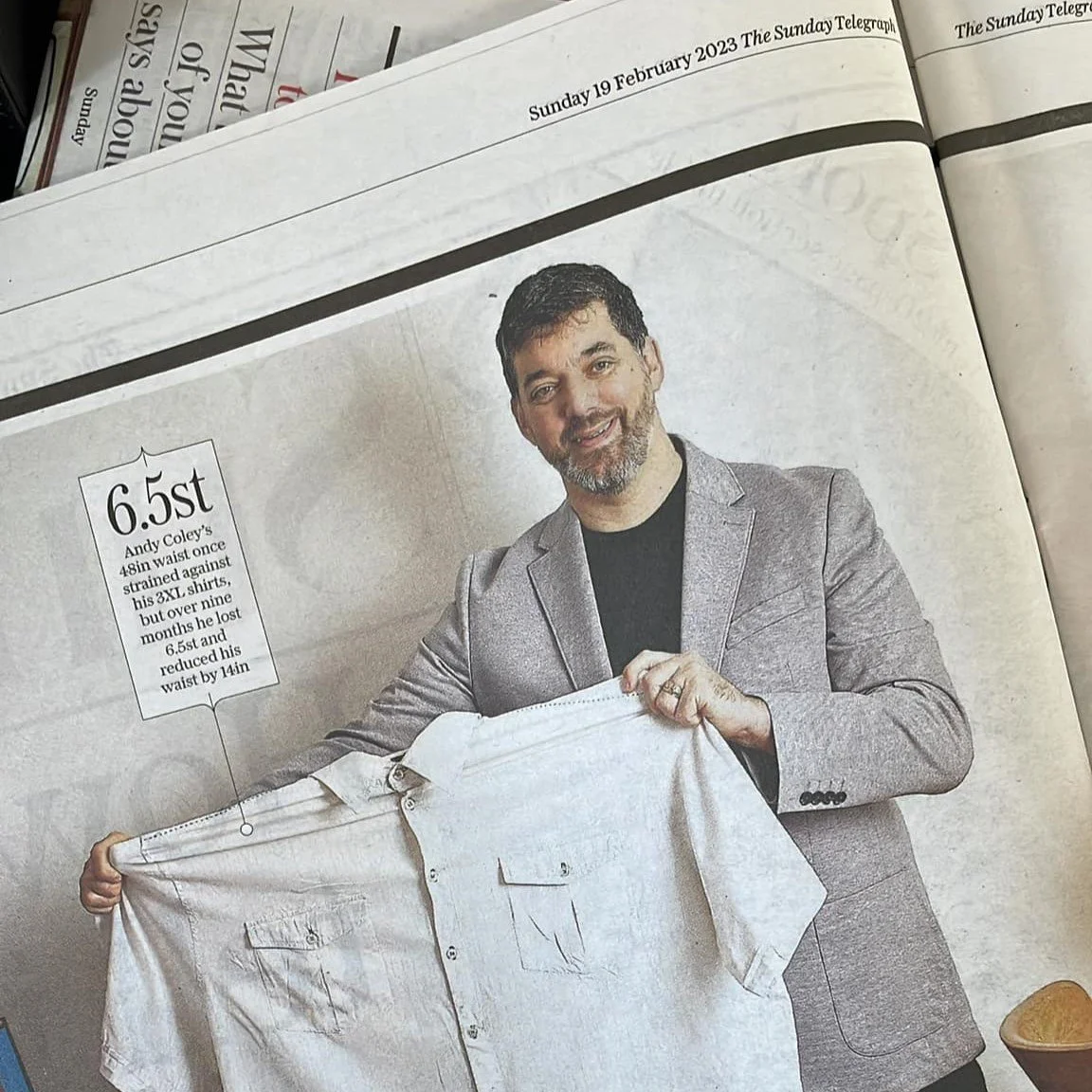 Sunday Telegraph feature - wellbeing, weight loss and men's health - February 2023