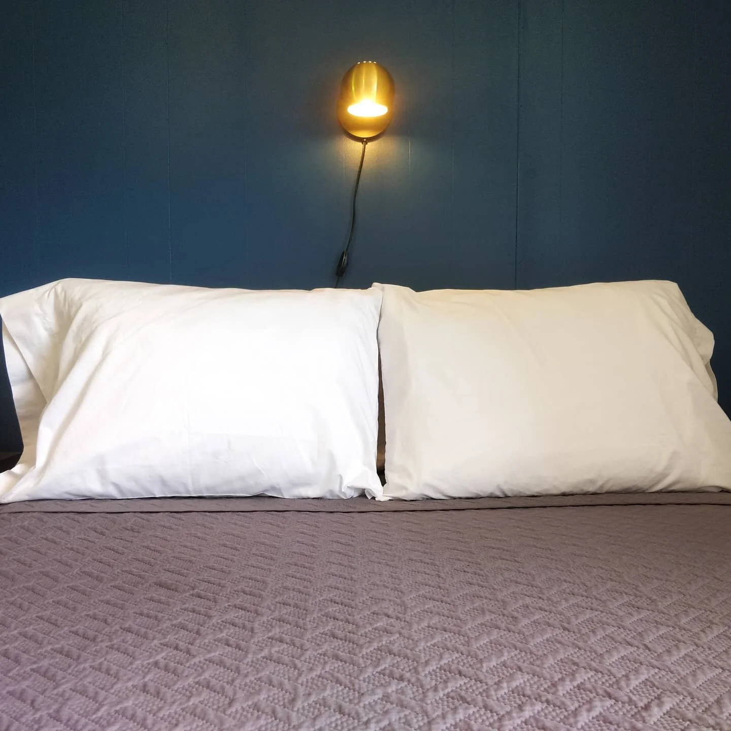 Back in January one of our double kitchenettes got a little facelift!
Swipe for the before &amp; after 😍&gt;&gt;&gt;

This room needs some upgrading work inside the walls before we can do drywall and new floors, but it felt so gloomy with the dark c