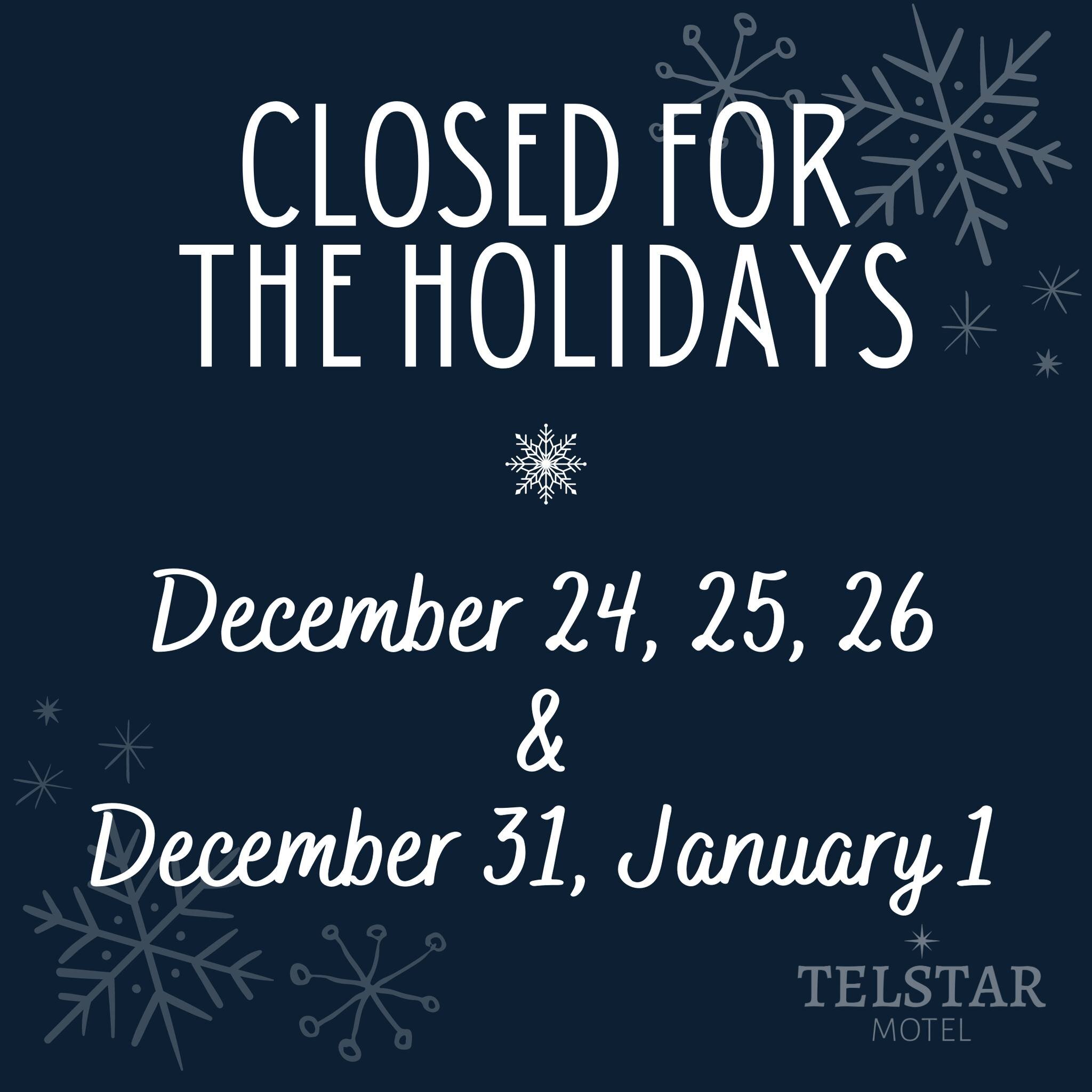 Annual courtesy post to remind you we'll be closed for the holidays ~❄️

Our staff have worked exceptionally hard carrying us through our busiest summer yet, so we've more than earned some time to ourselves this year!

Wishing a happy holiday season 