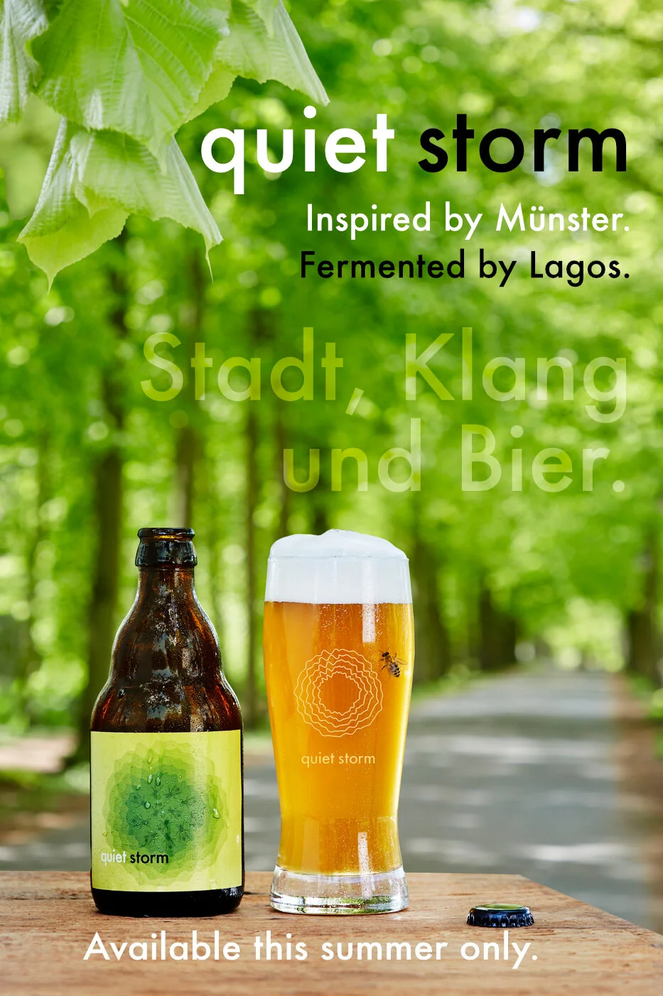 Quiet Storm. 2017, Craft beer, Munster skulpture project 2017. Poster credit Emeka Ogboh