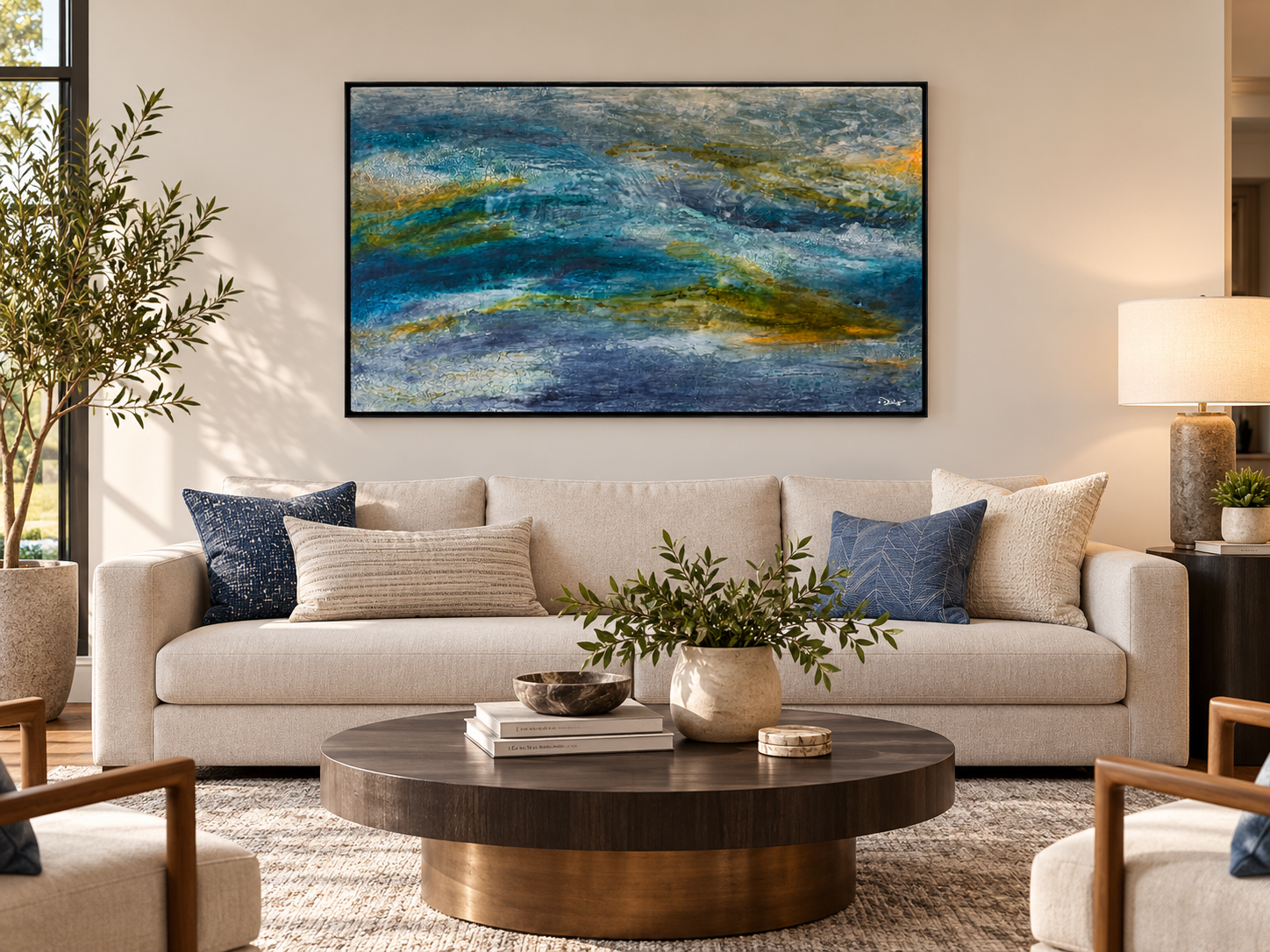 Settle In - 36 x 60 - Framed