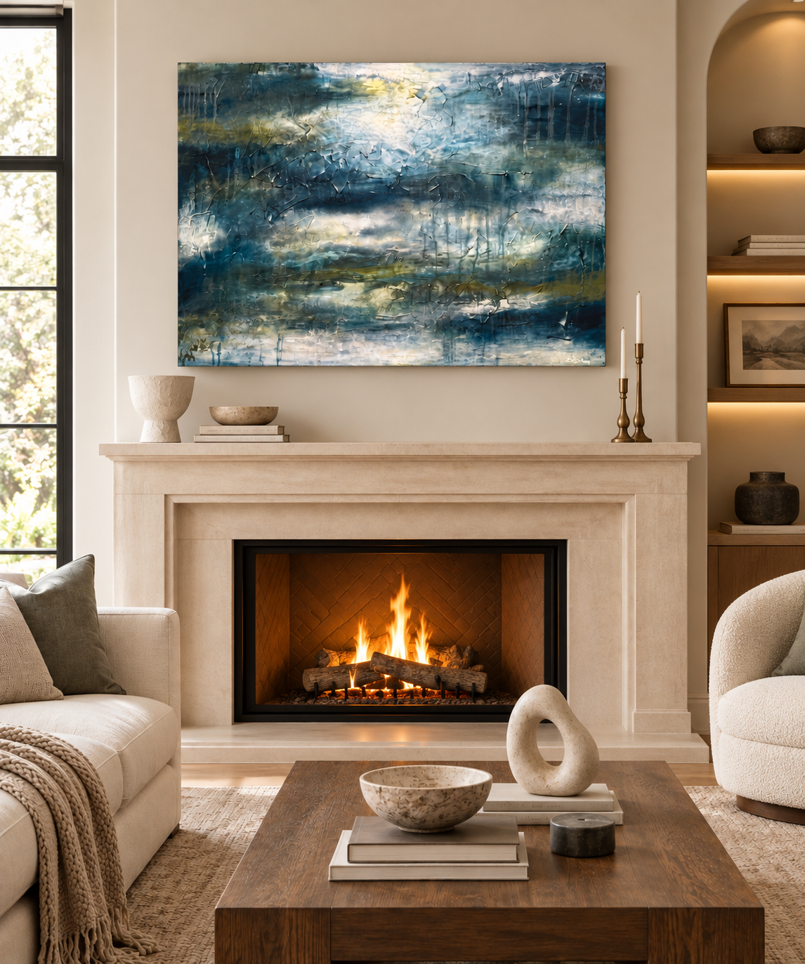 Moody Fireplace Living Room with Abstract Art.png
