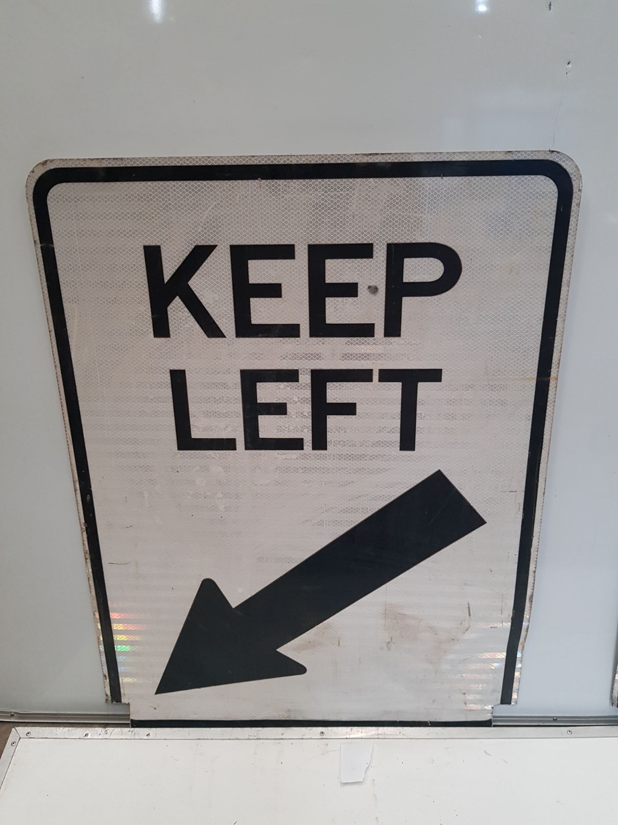 Keep Left Arrow Sign.jpg