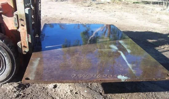 Steel Plate Riding Steel Road Plate Hire — THE PLANT YARD