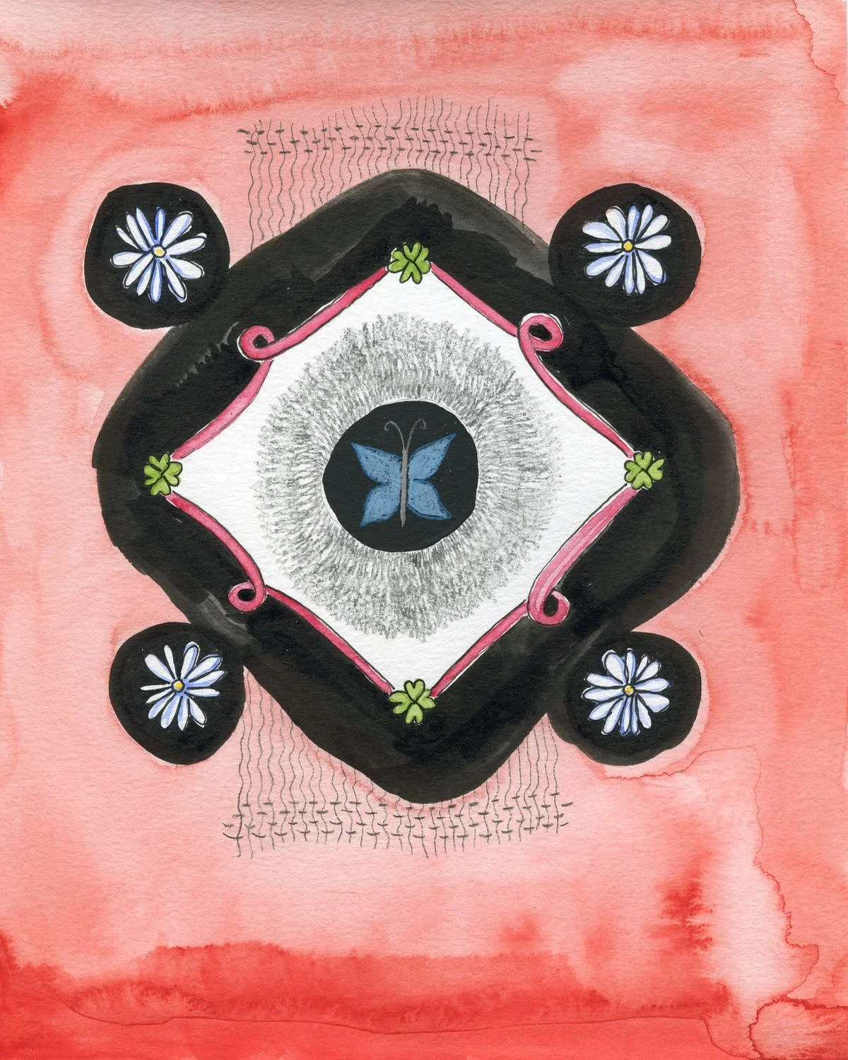 Amazed by spring, as usual 

This drawing from 2023 is called &ldquo;Lucky Butterfly&rdquo;