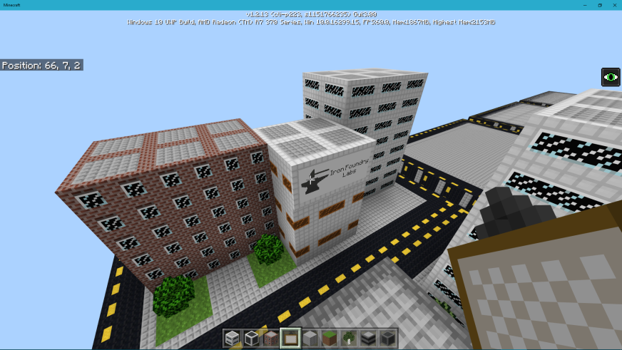  The first version of “Iron Foundry Labs”, the location that the player begins the map and a shameless plug. 