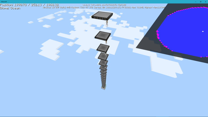  The tiles for the city were moved to a single in-game “chunk”, and stacked vertically to conserve device memory. 