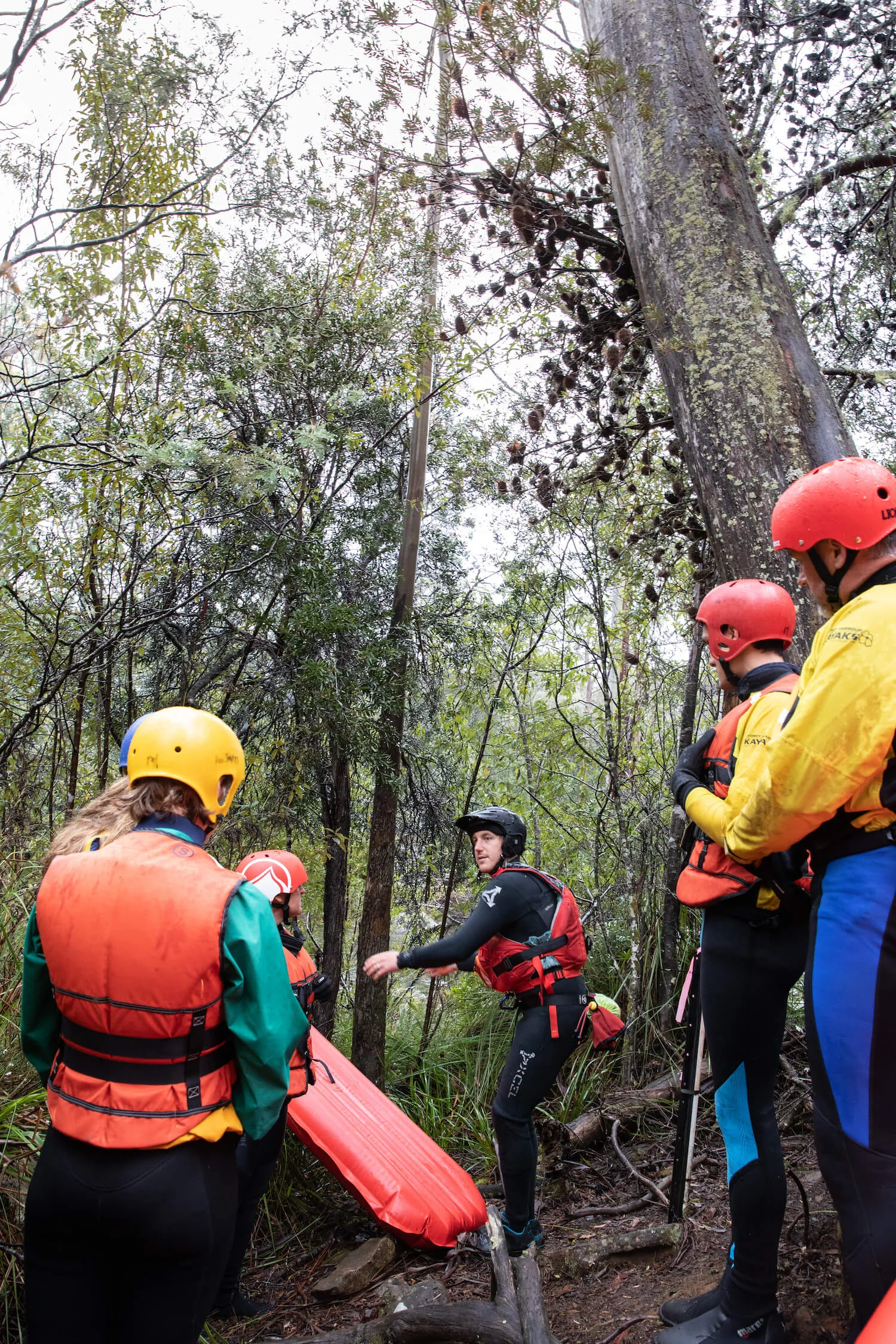 River sledding tutorial, Meander River Tasmania