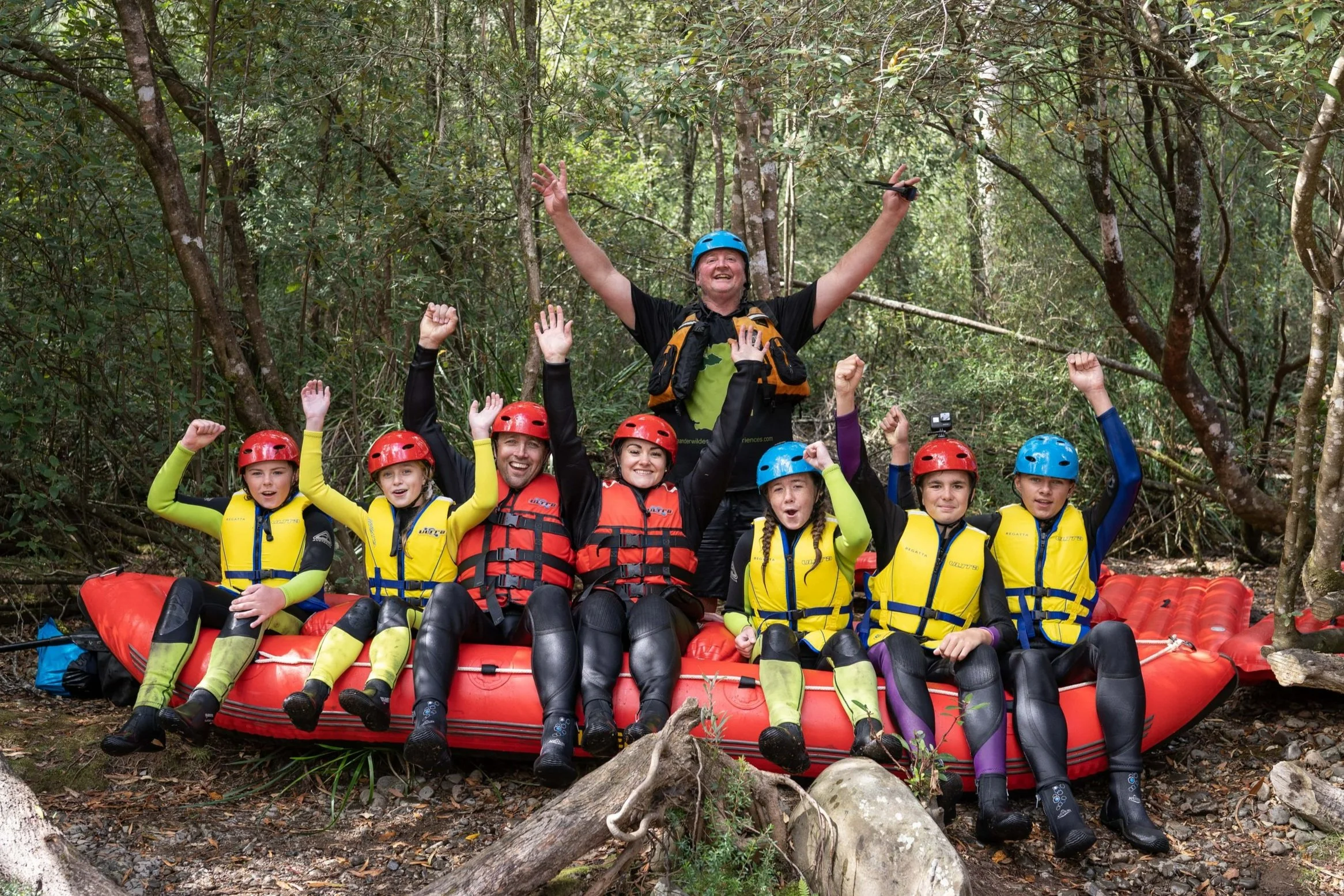 Meander Wilderness Experiences Group River Sledding Tasmania Adventure
