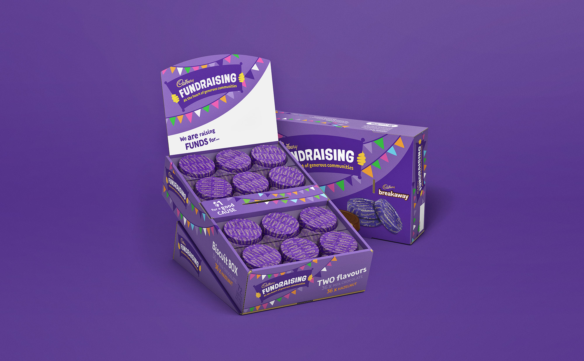 Cadbury Fundraising Box Render