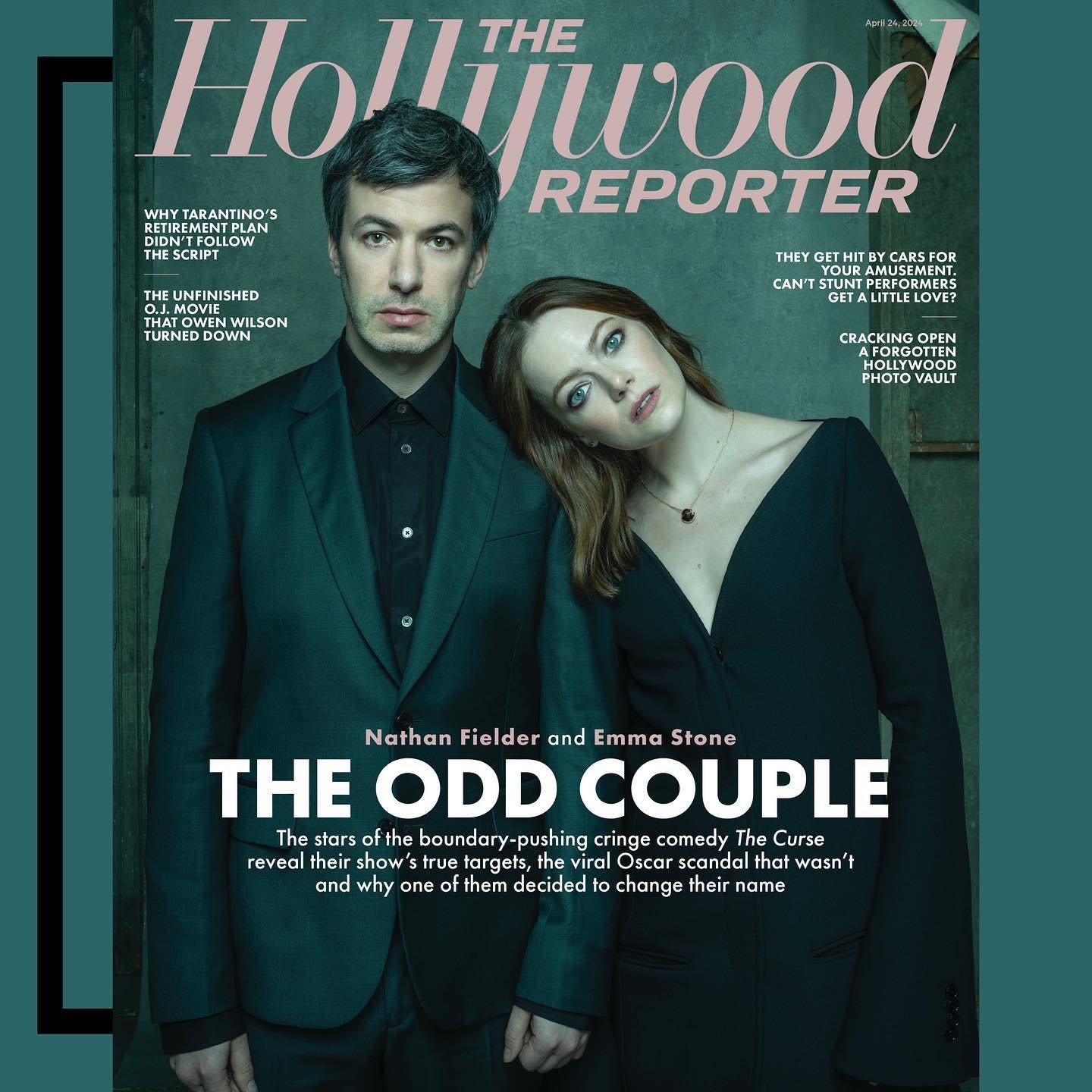 #NathanFielder graces the cover of the @hollywoodreporter this week, alongside his co-star #EmmaStone. The &ldquo;odd couple&rdquo; discussed the success of his groundbreaking, boundary-pushing comedy #TheCurse! 📰