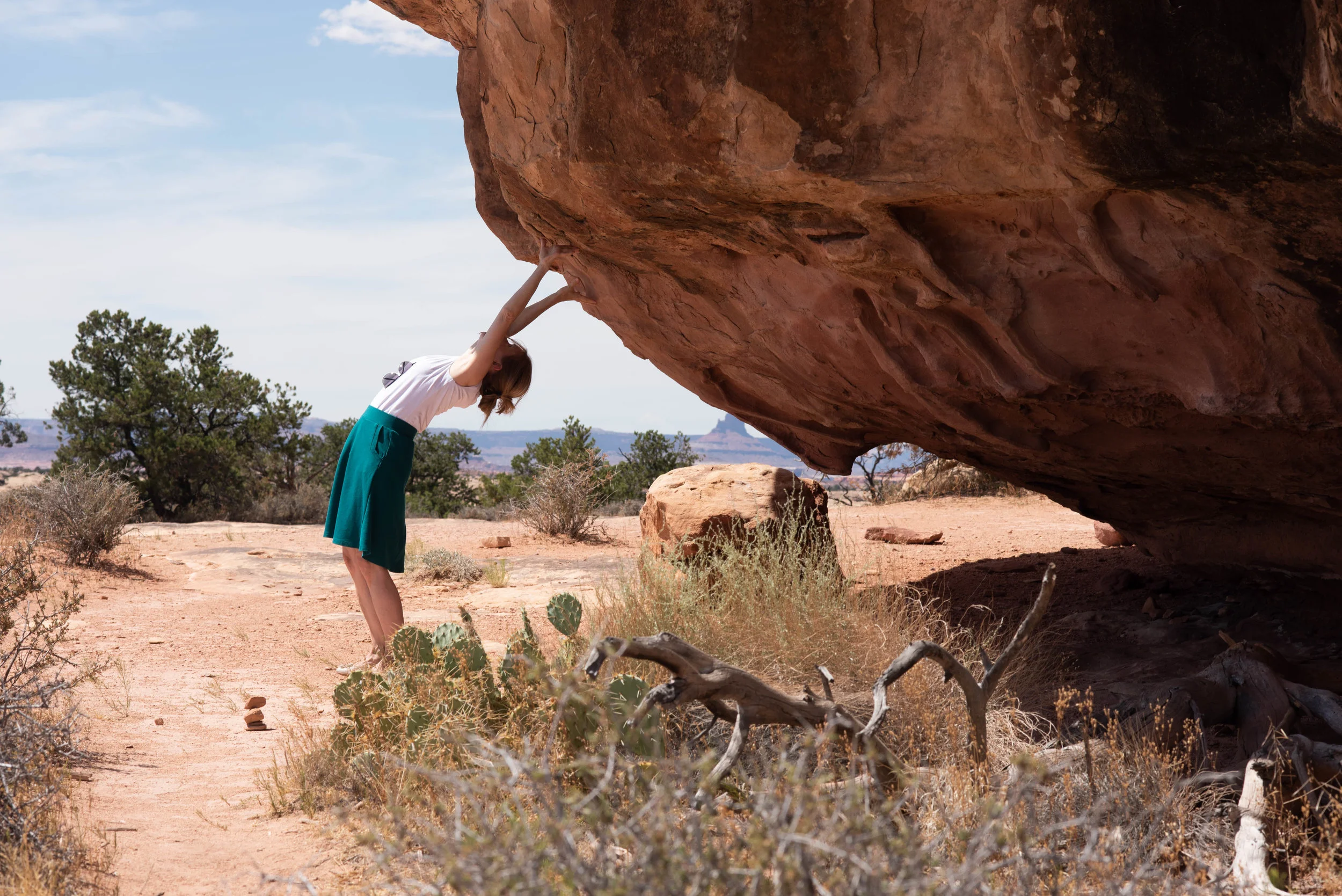 Back bending in Utah, USA